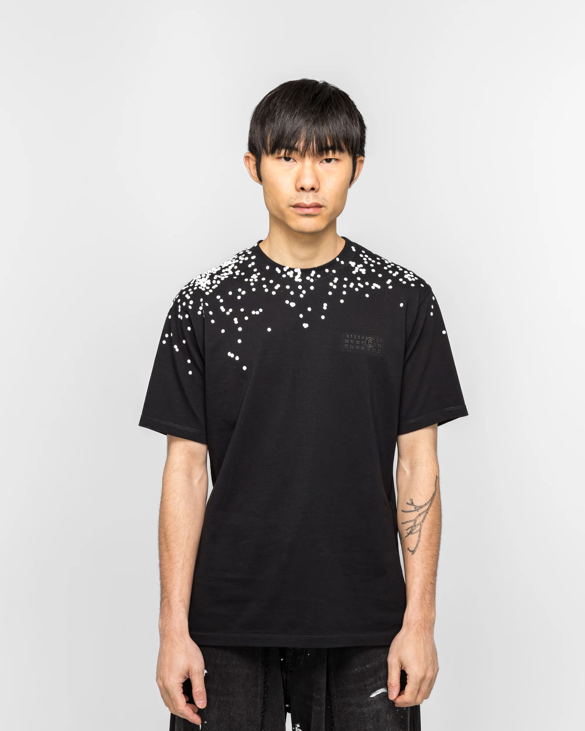Cotton Jersey T-Shirt - Black Splatter - Image 2