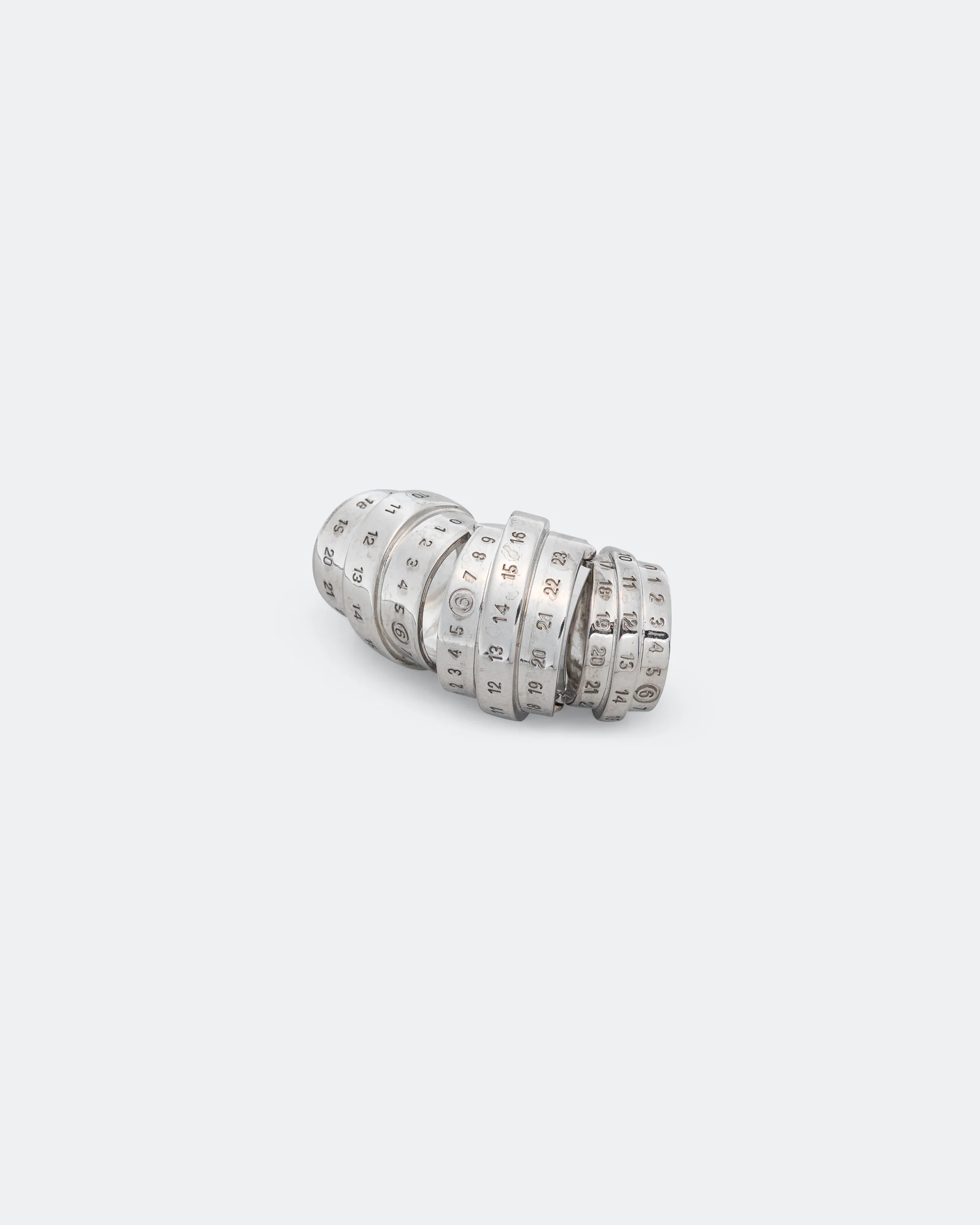 Minimal Logo Shroud Ring - Silver Toned Brass - Image 4