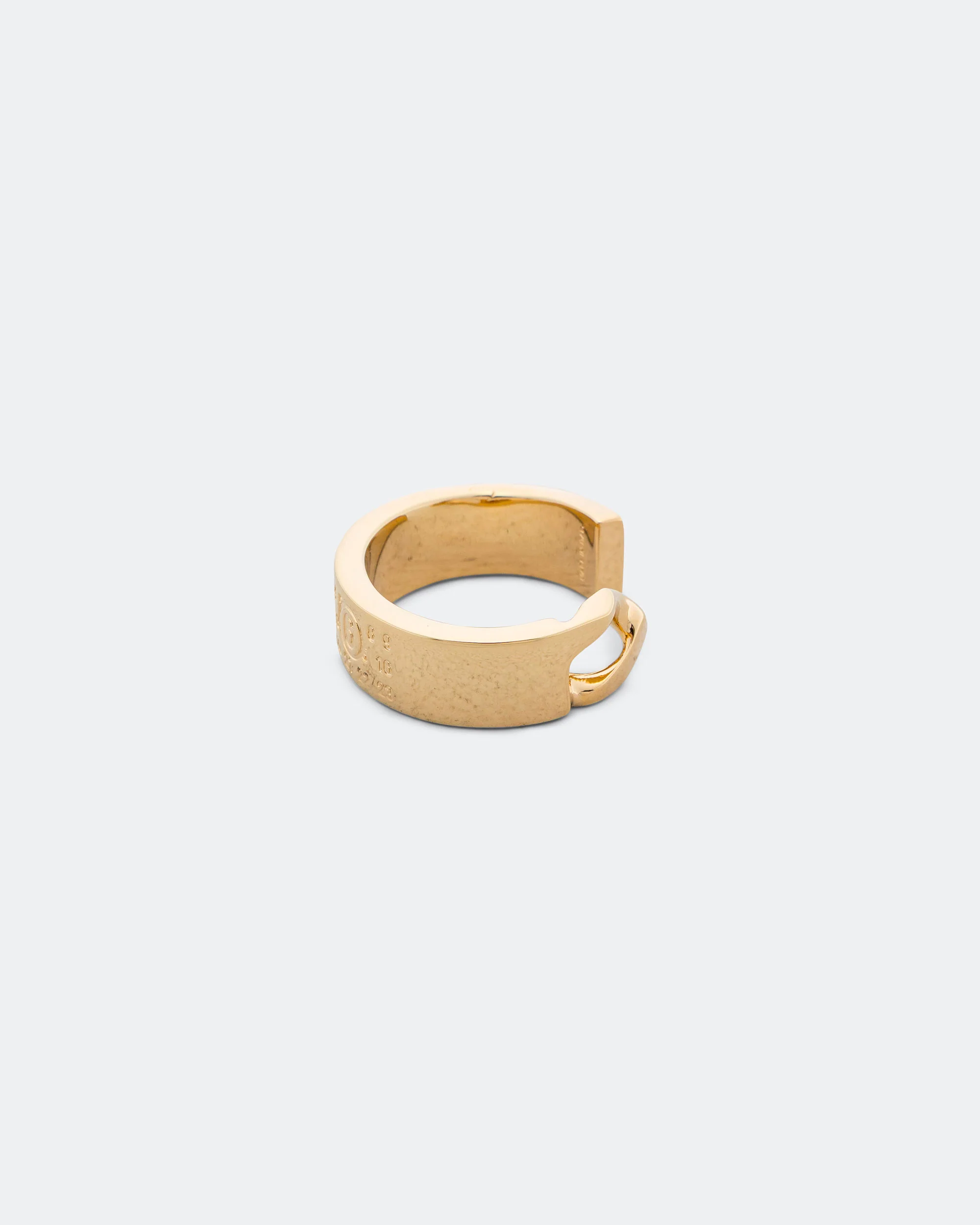 Minimal Logo 3mm Ring - Yellow Gold Brass - Image 3
