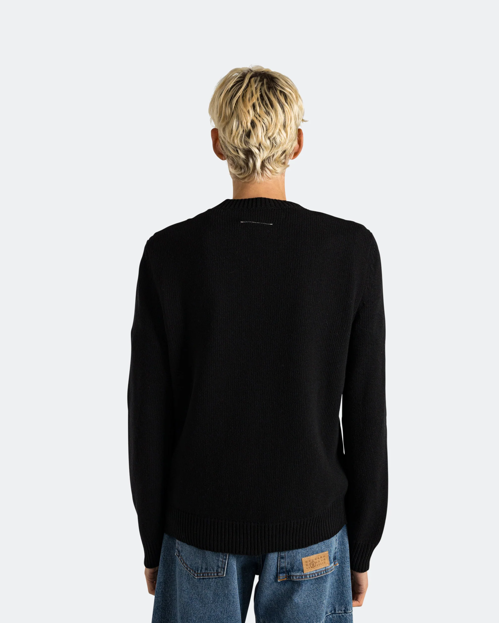 Numbers Logo Crewneck Sweat - Black - Image 4