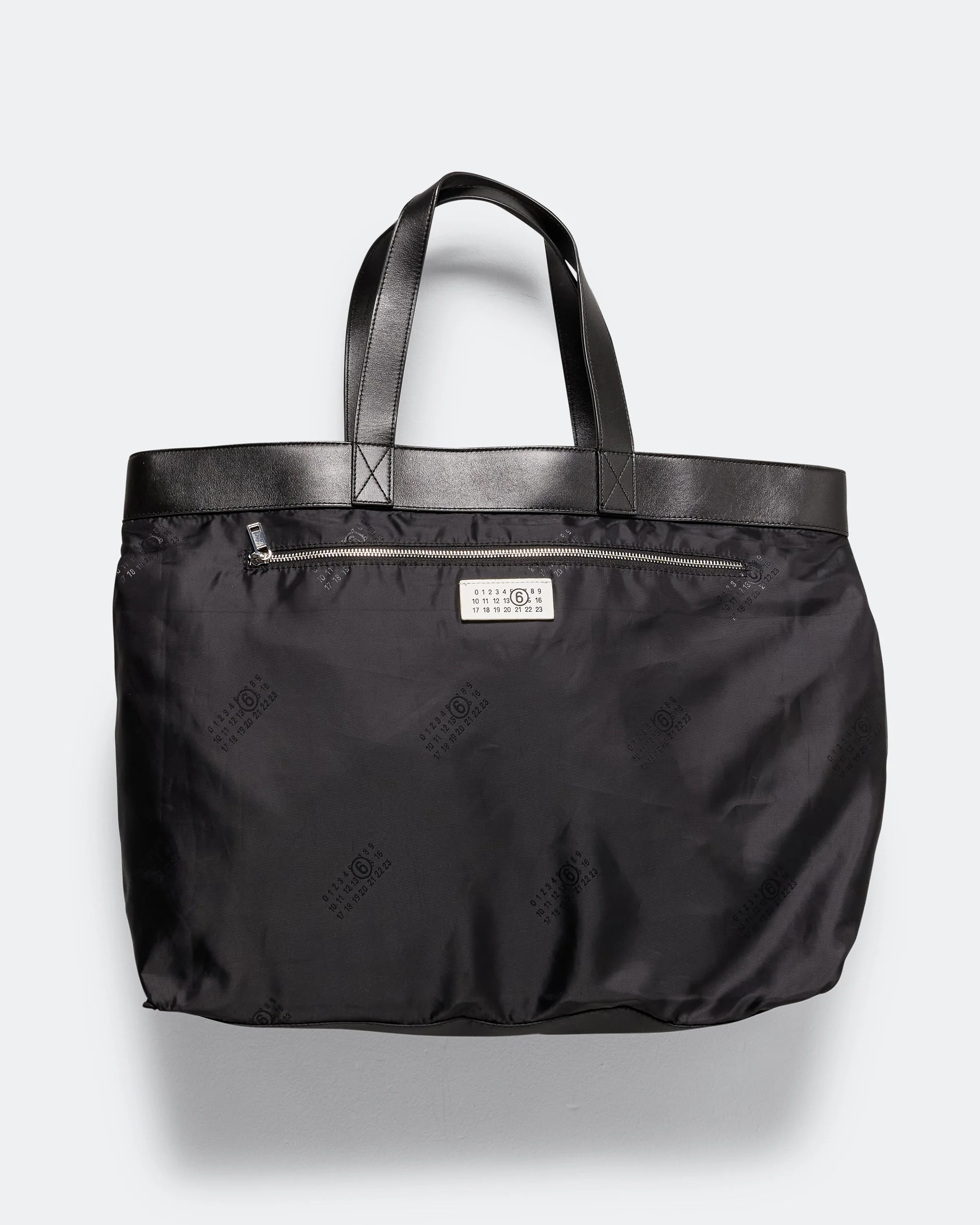 Reverse Tote - Black Satin Jacquard