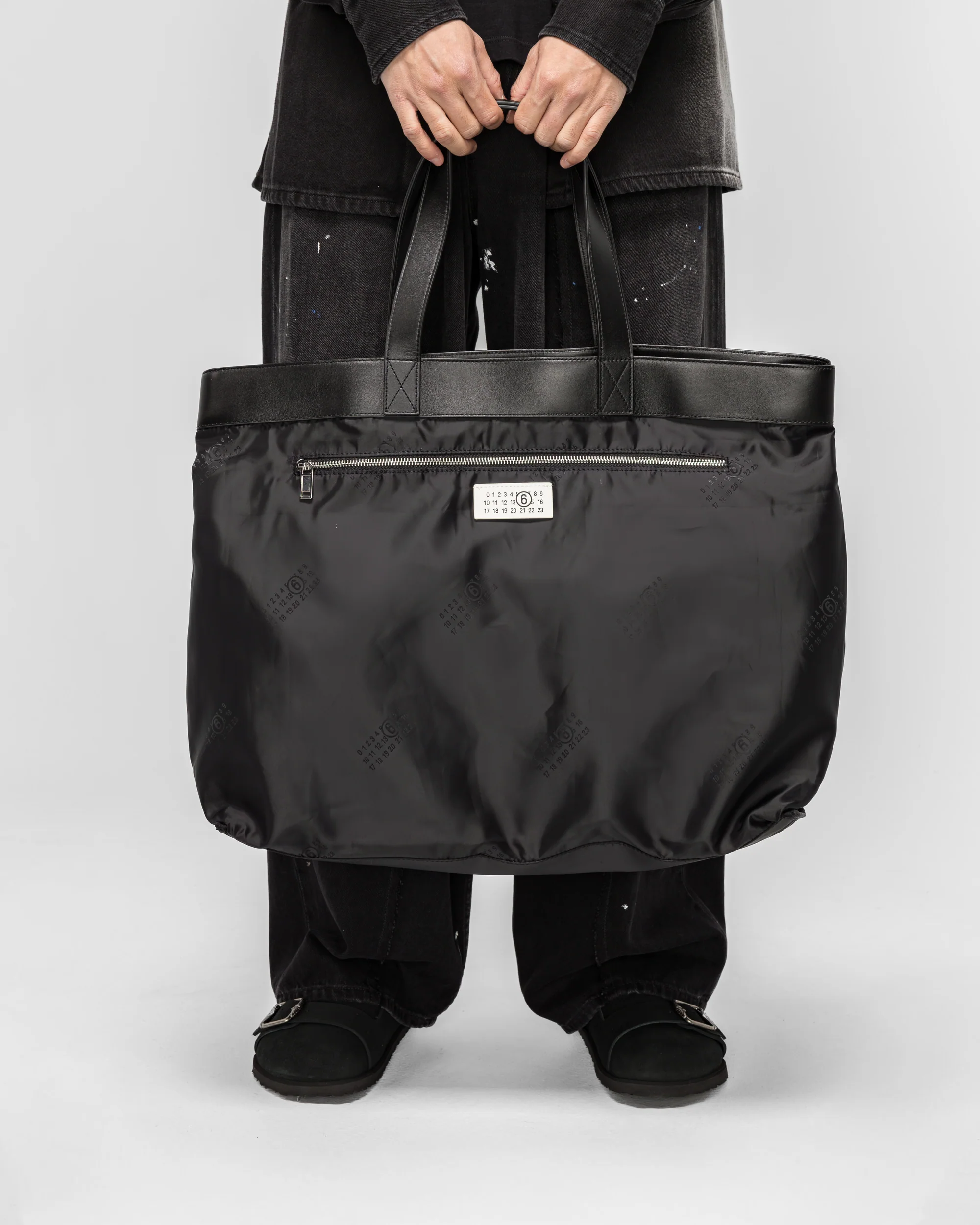 Reverse Tote - Black Satin Jacquard - Image 3