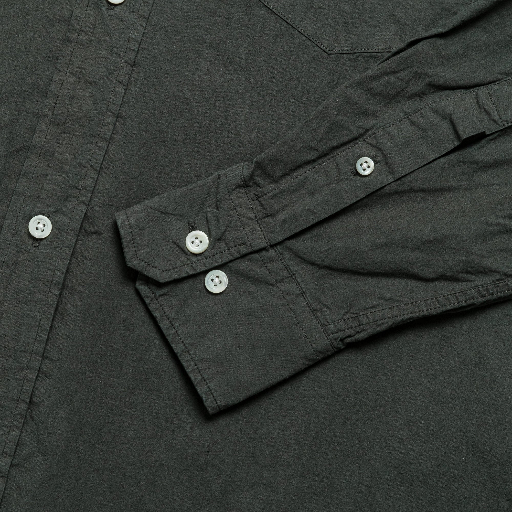 Ole Cotton Tencel Shirt - Black Olive - Image 4