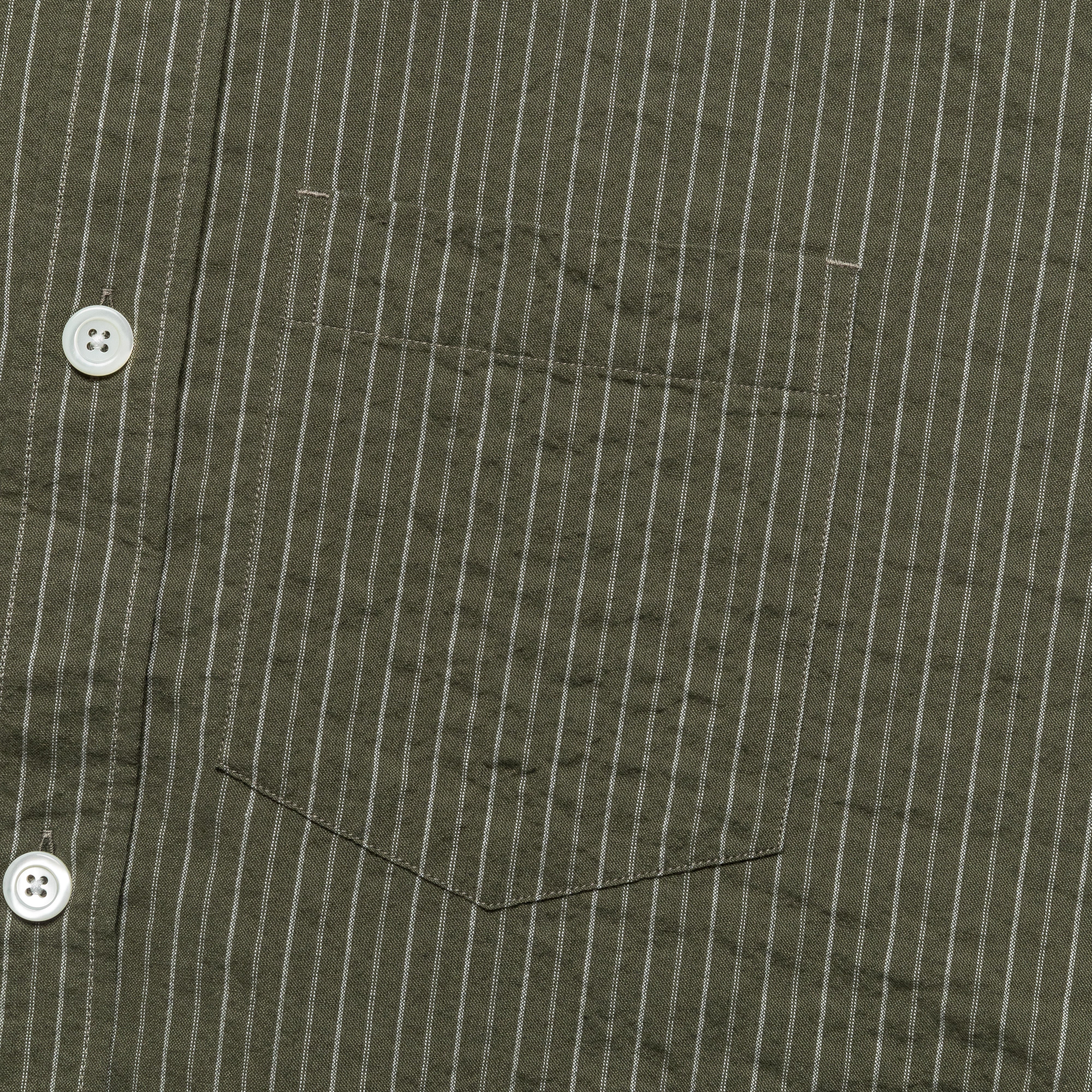 Ole Oversized Stripe SS Shirt - Moss Green - Image 3