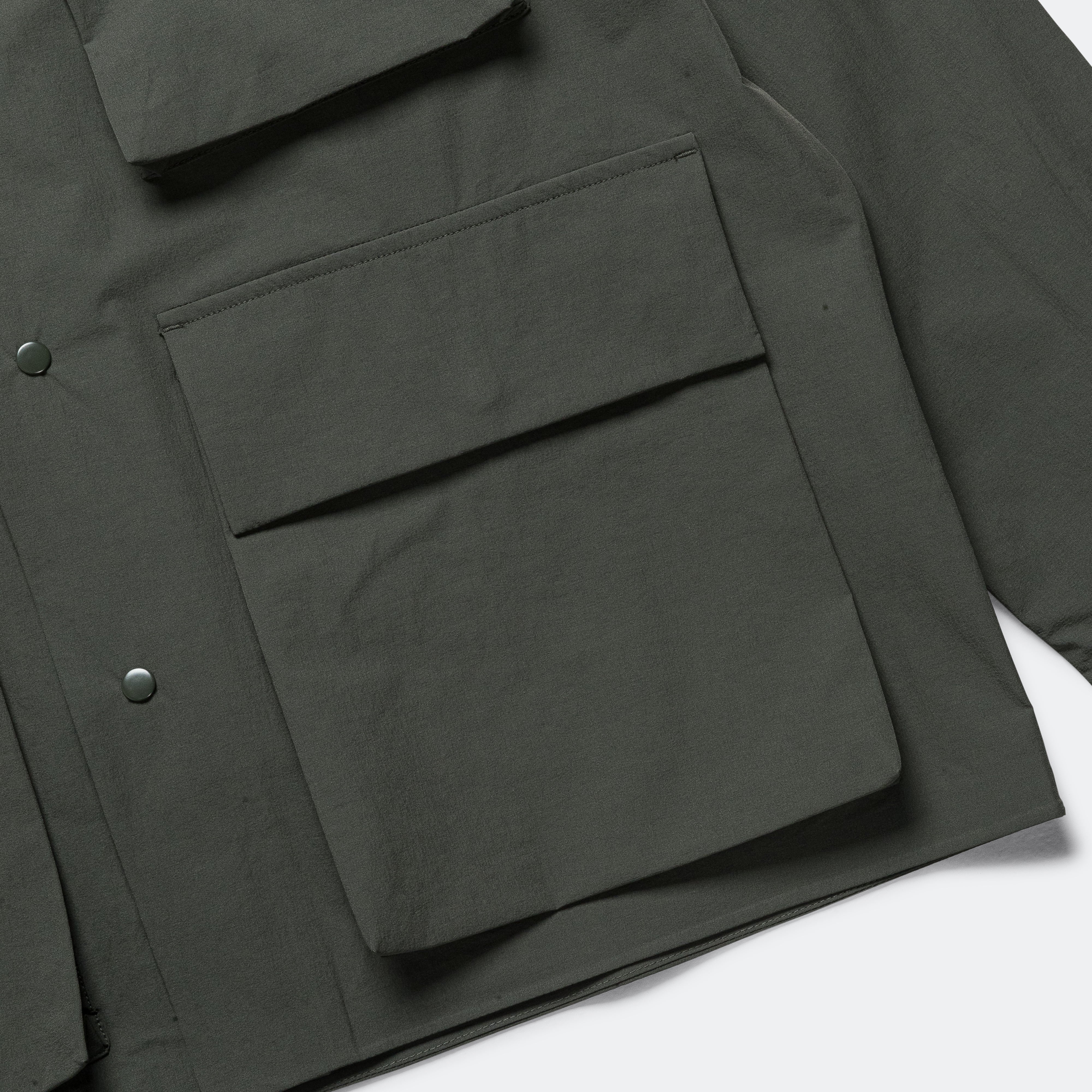 Mads Travel Light Overshirt - Black Olive - Image 6