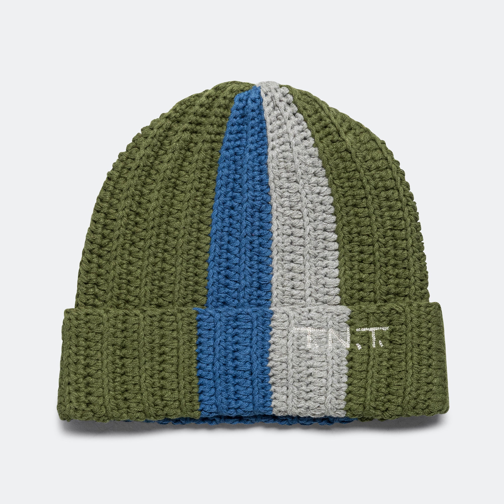 Multicolor Crochet Beanie - Green