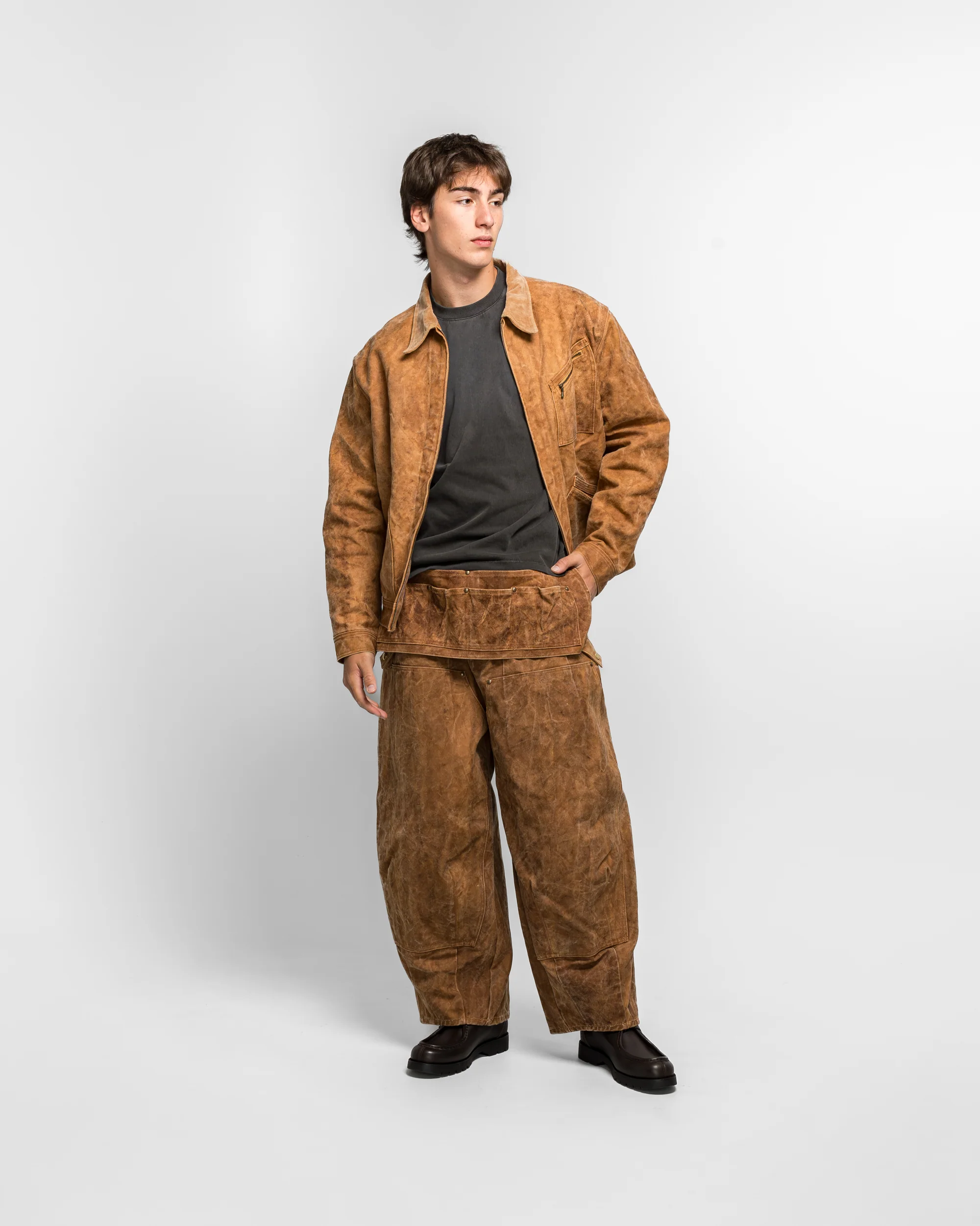 H.D. Apron Painter Pant - Brown Duck Canvas - Image 7