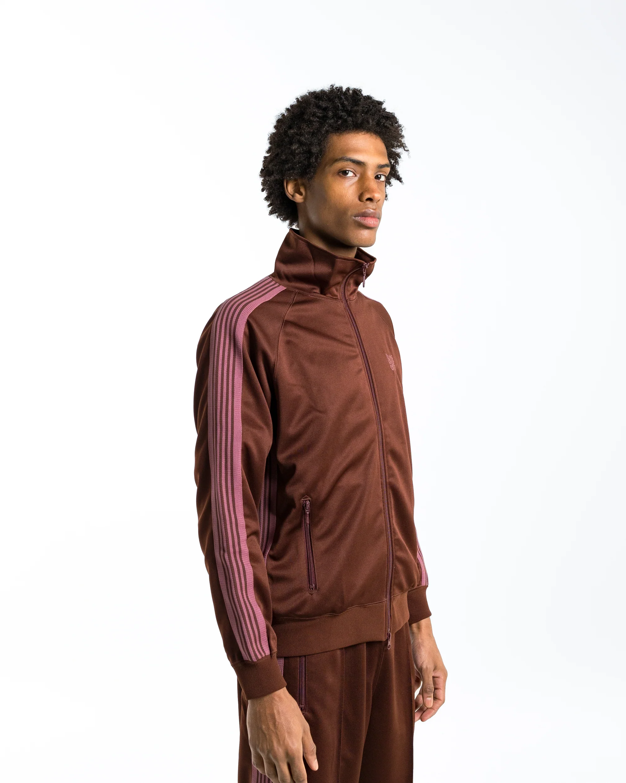 Track Jacket - Brown Poly Smooth - Image 3