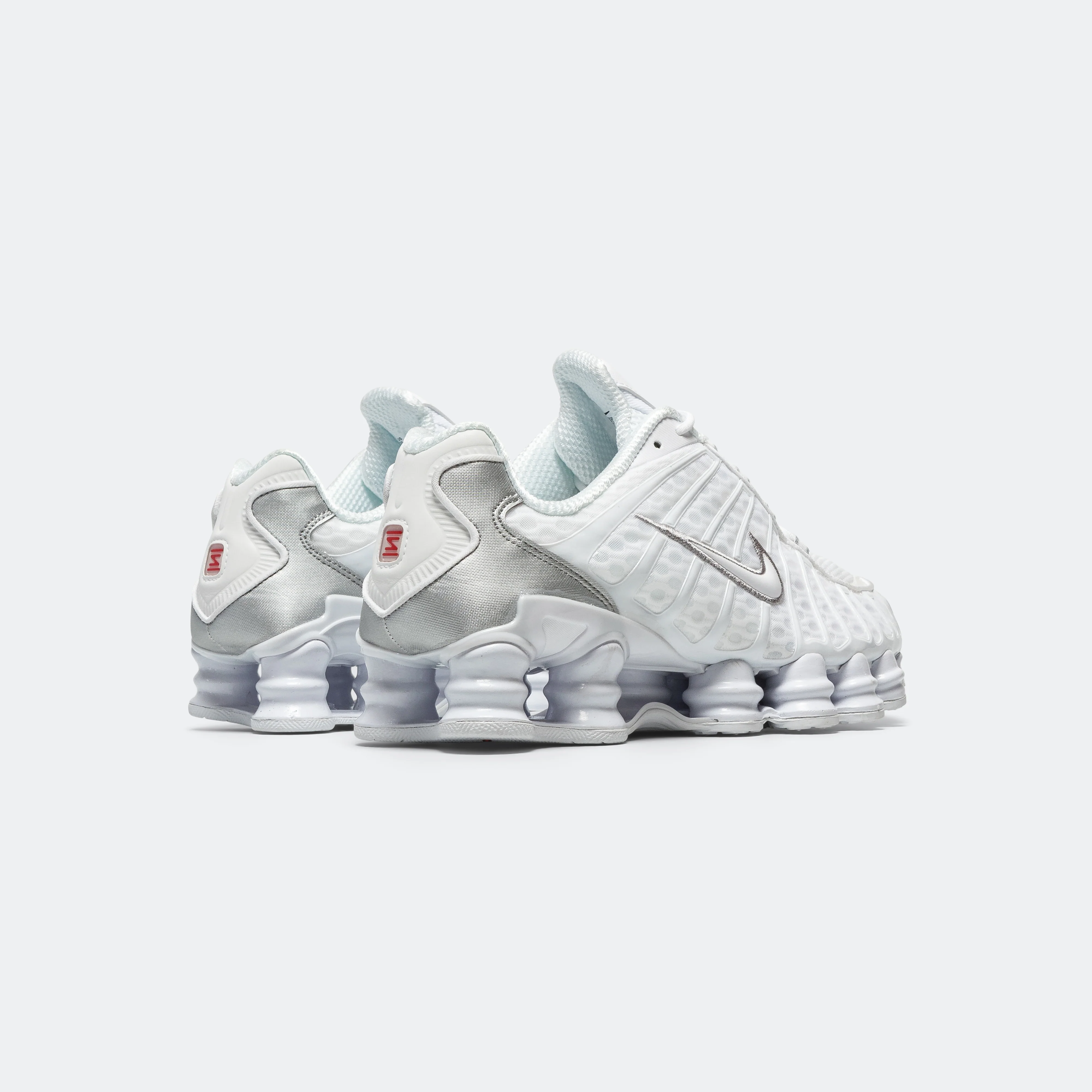 Womens Shox TL - White/White-Metallic Silver-Max Orange - Image 3
