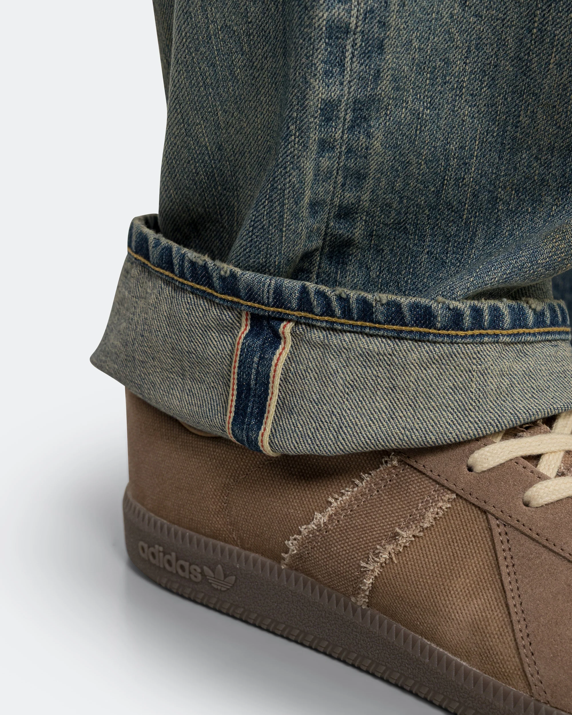 No.37 Washed Wide Denim Pants - Indigo - Image 6