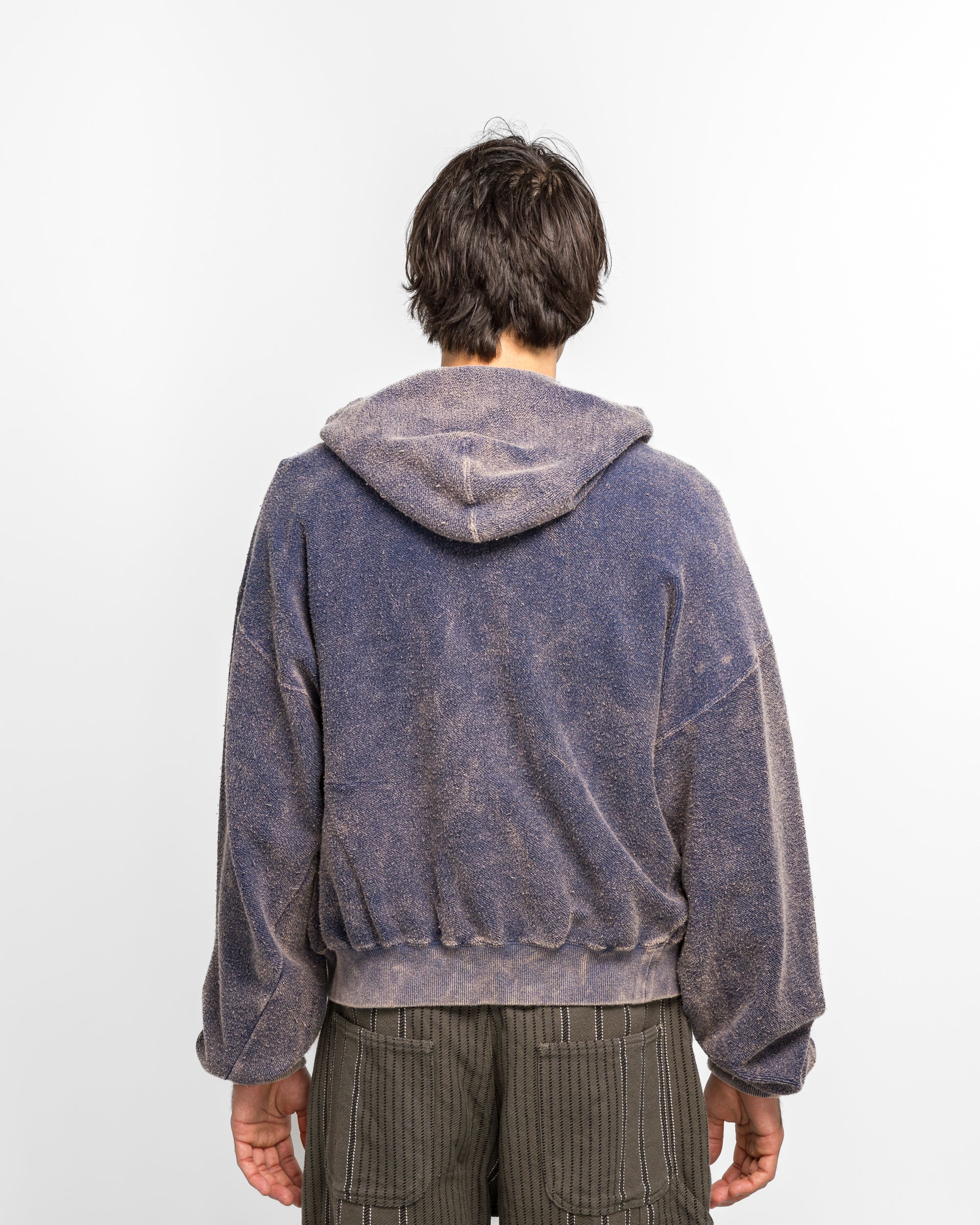 Hand Dye Twist Parka - Navy - Image 4
