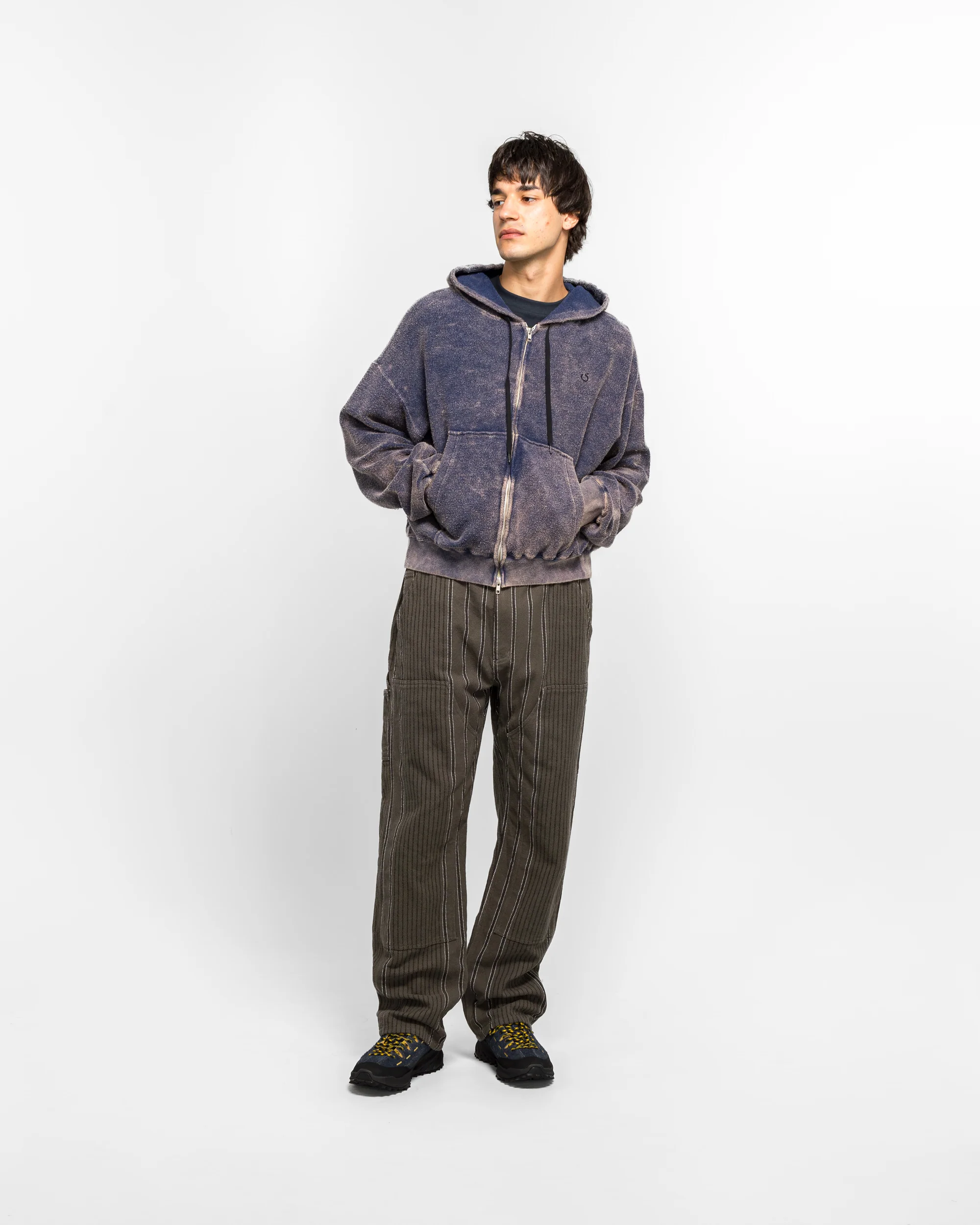 Hand Dye Twist Parka - Navy - Image 6