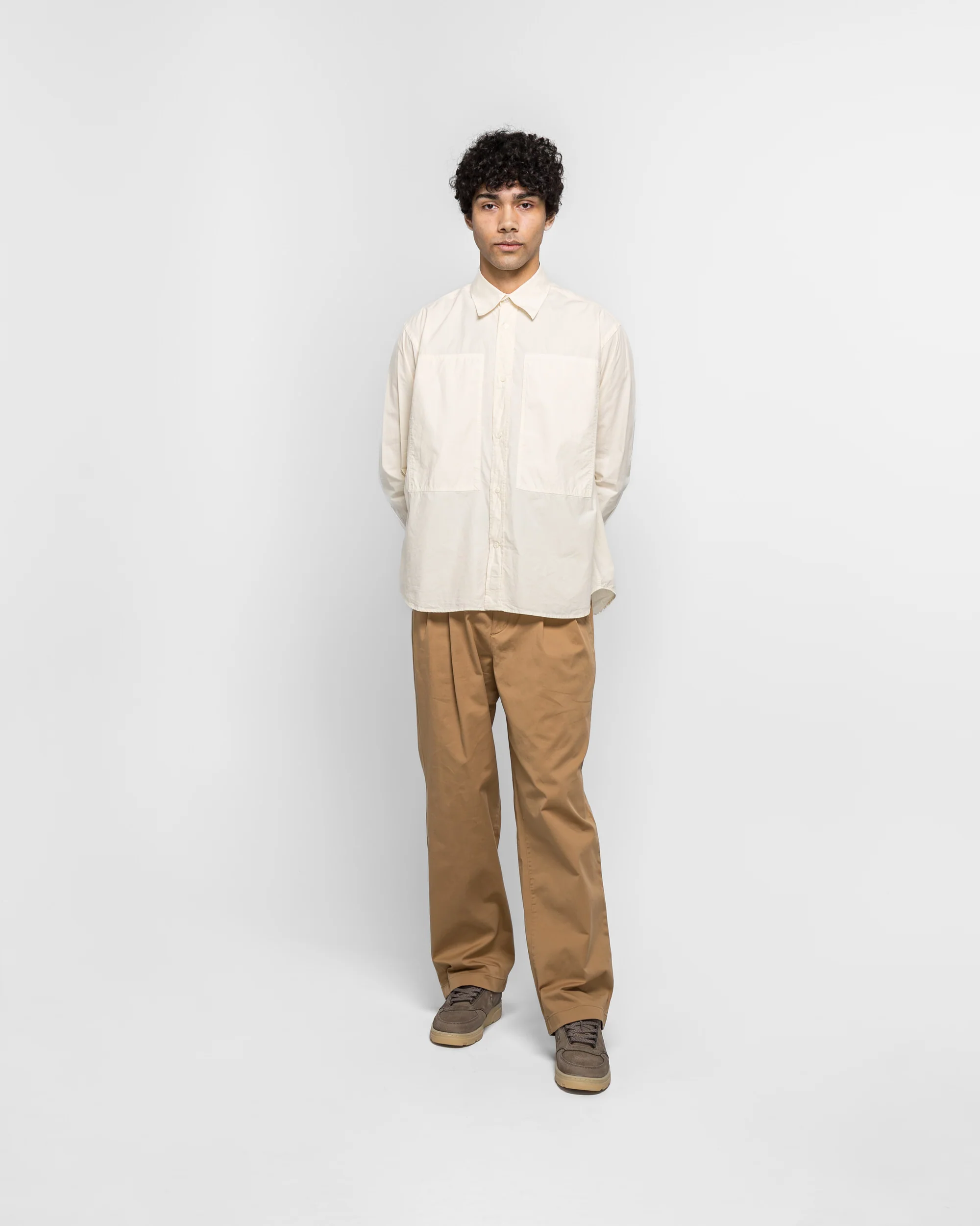 Benn Relaxed Twill Pleated Trouser - Utility Khaki - Image 6