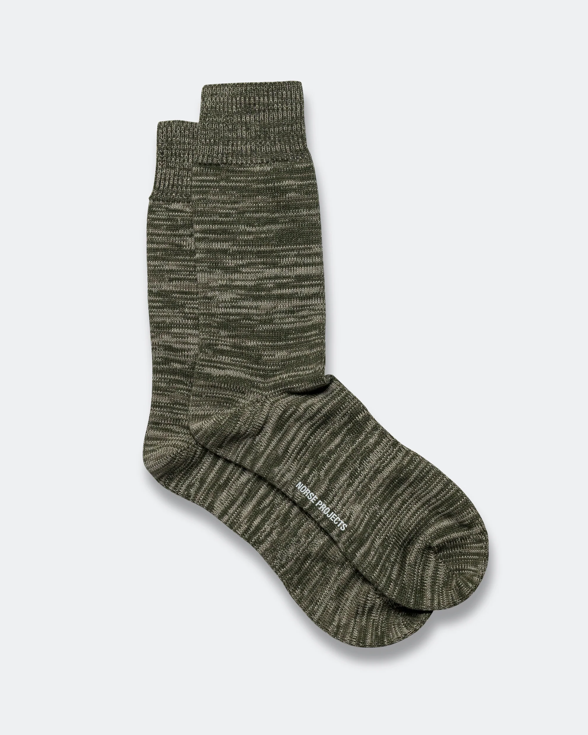 Bjarki Heavy Cotton Twist Sock - Olive Night - Image 2