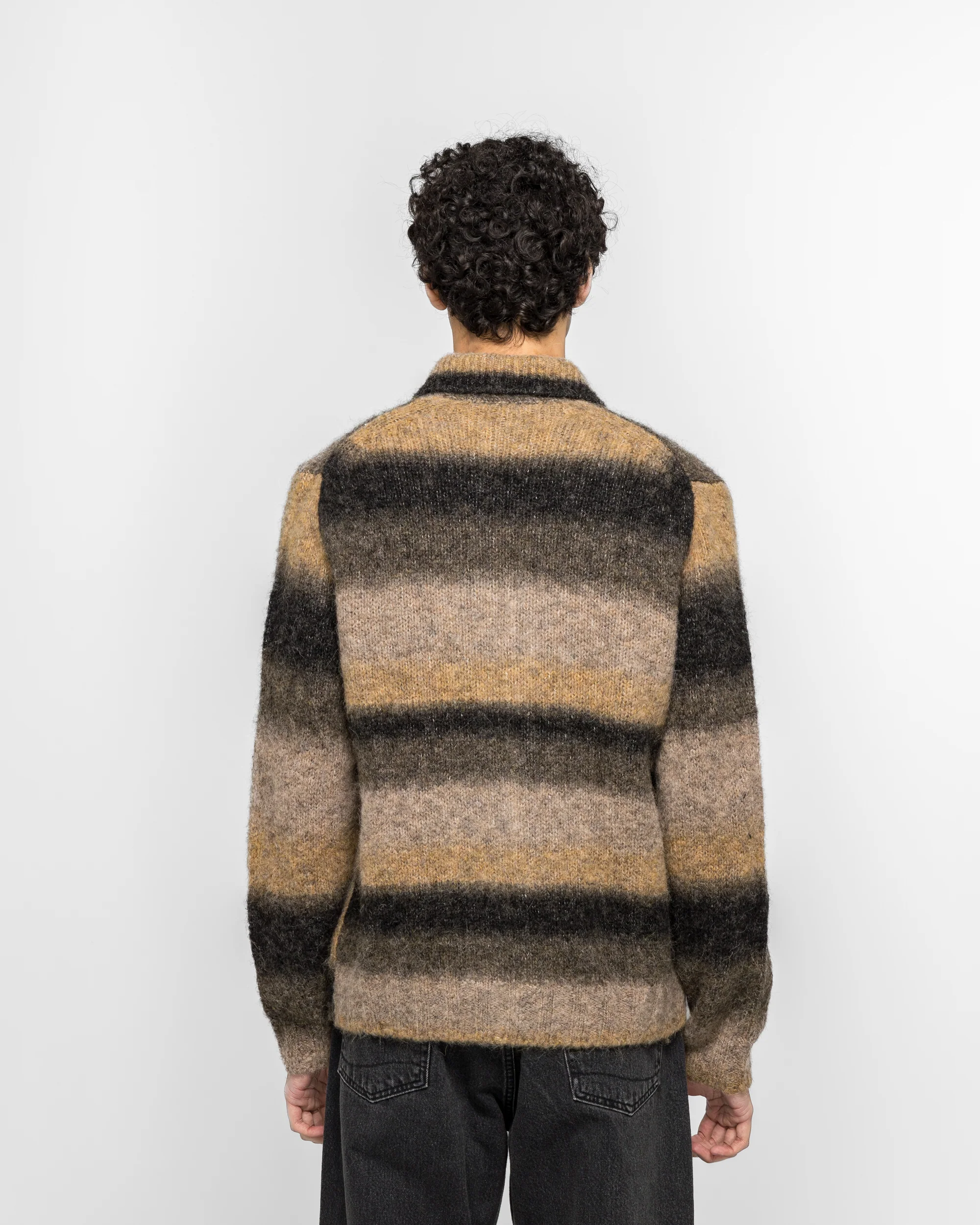 Erik Gradient Alpaca Wool Jacket - Utility Khaki - Image 4