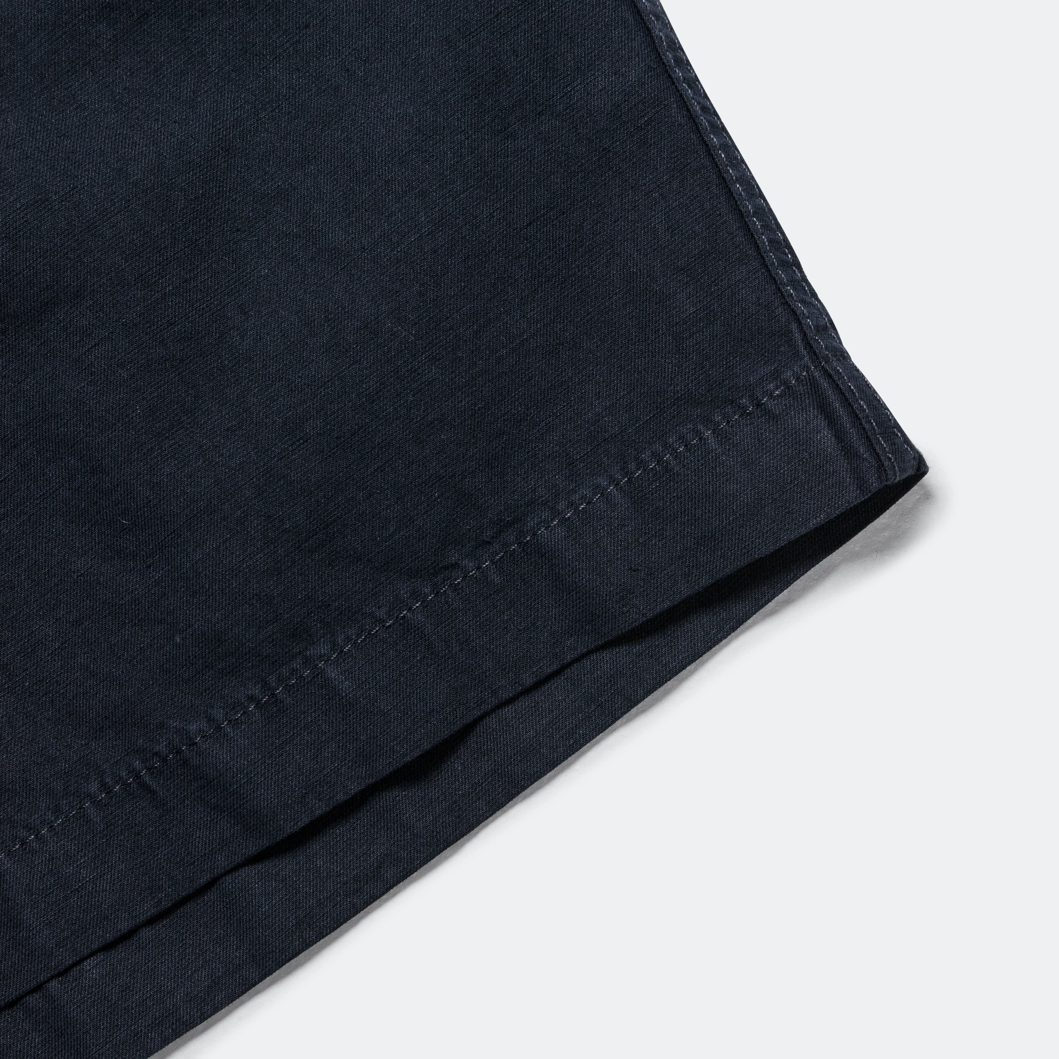Ezra Relaxed Cotton Linen Short - Dark Navy - Image 6