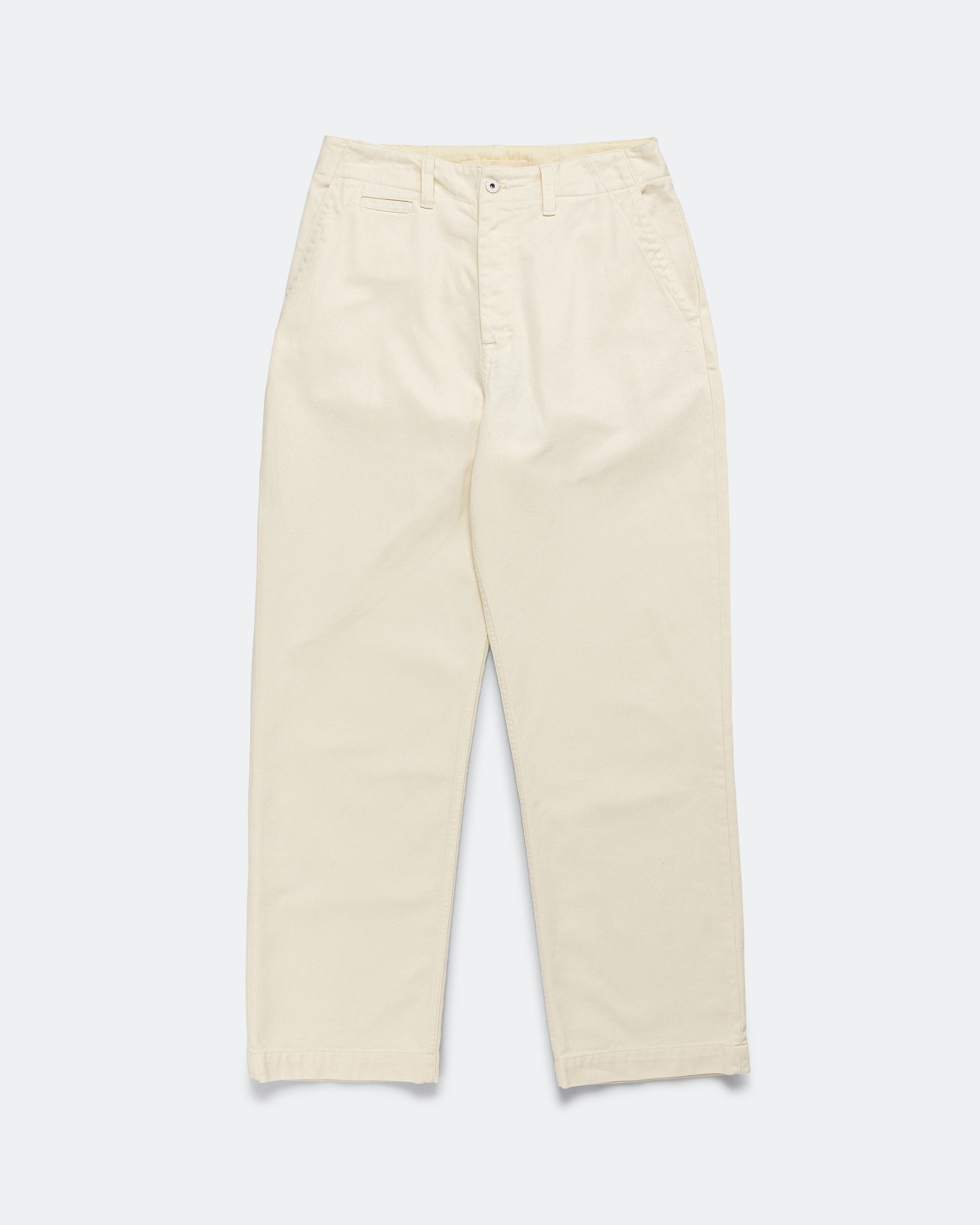 Hengifoss High Waist Heavy Twill Trouser - Natural Ecru