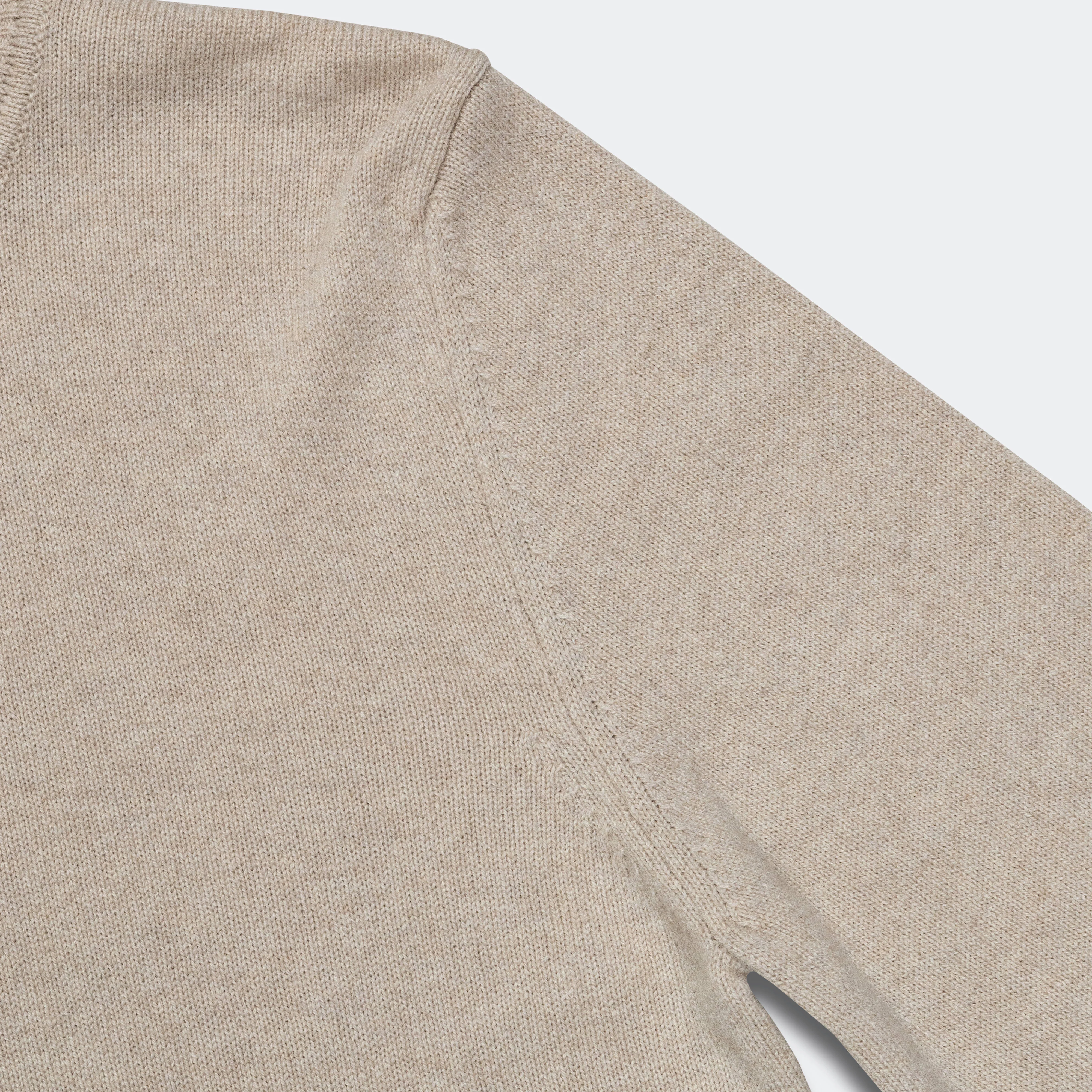 Kirk Merino Lambswool Turtleneck - Oatmeal - Image 4