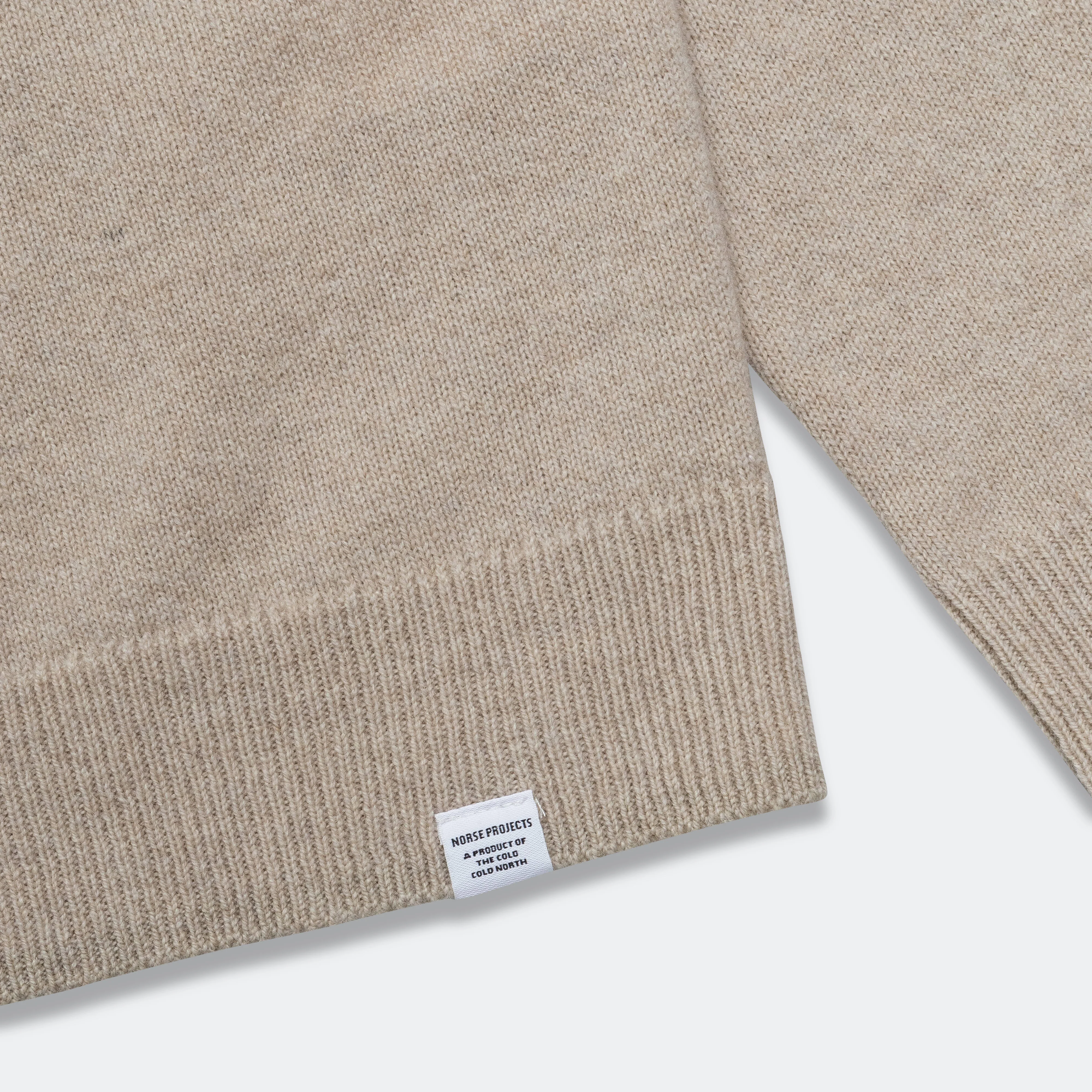 Kirk Merino Lambswool Turtleneck - Oatmeal - Image 5