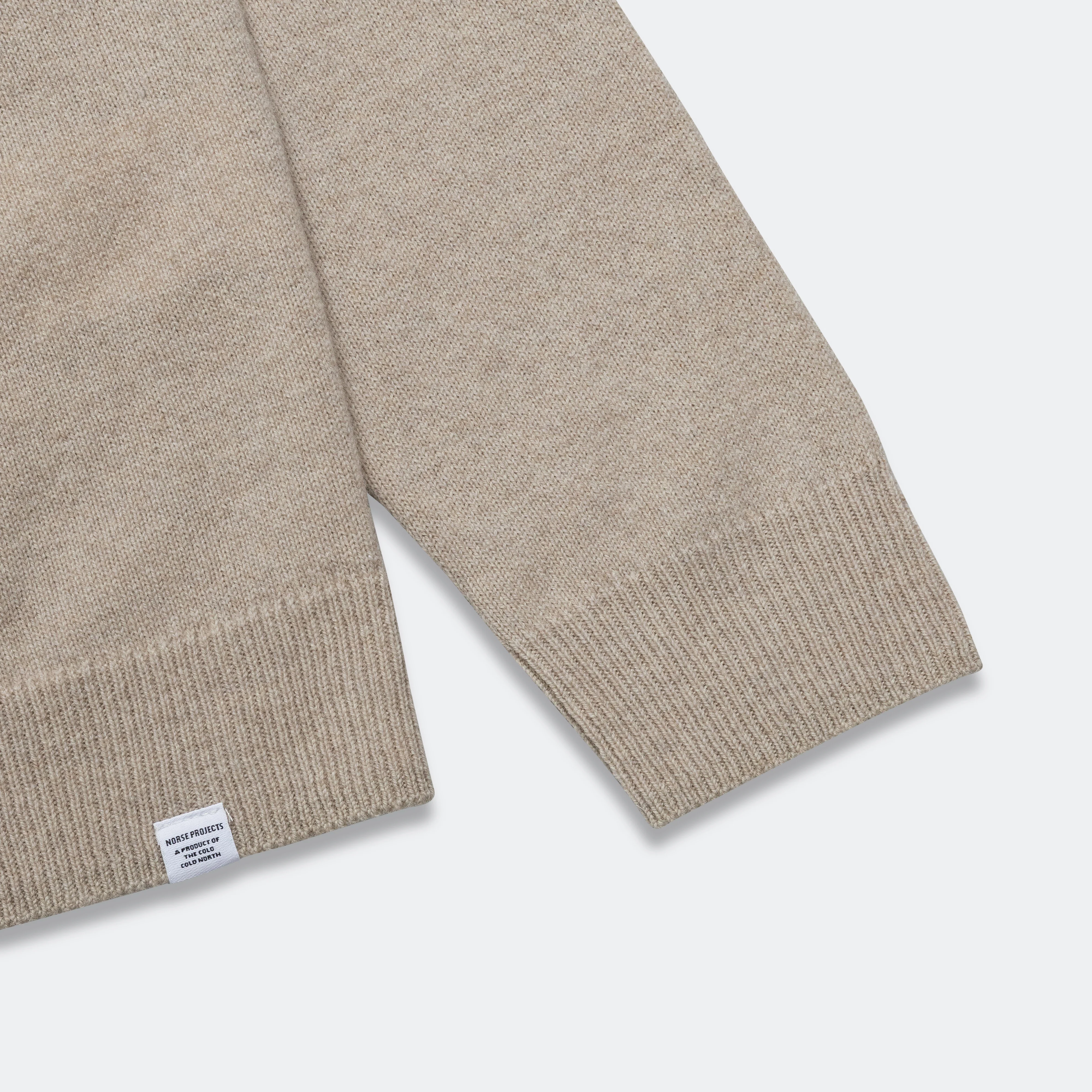 Kirk Merino Lambswool Turtleneck - Oatmeal - Image 6