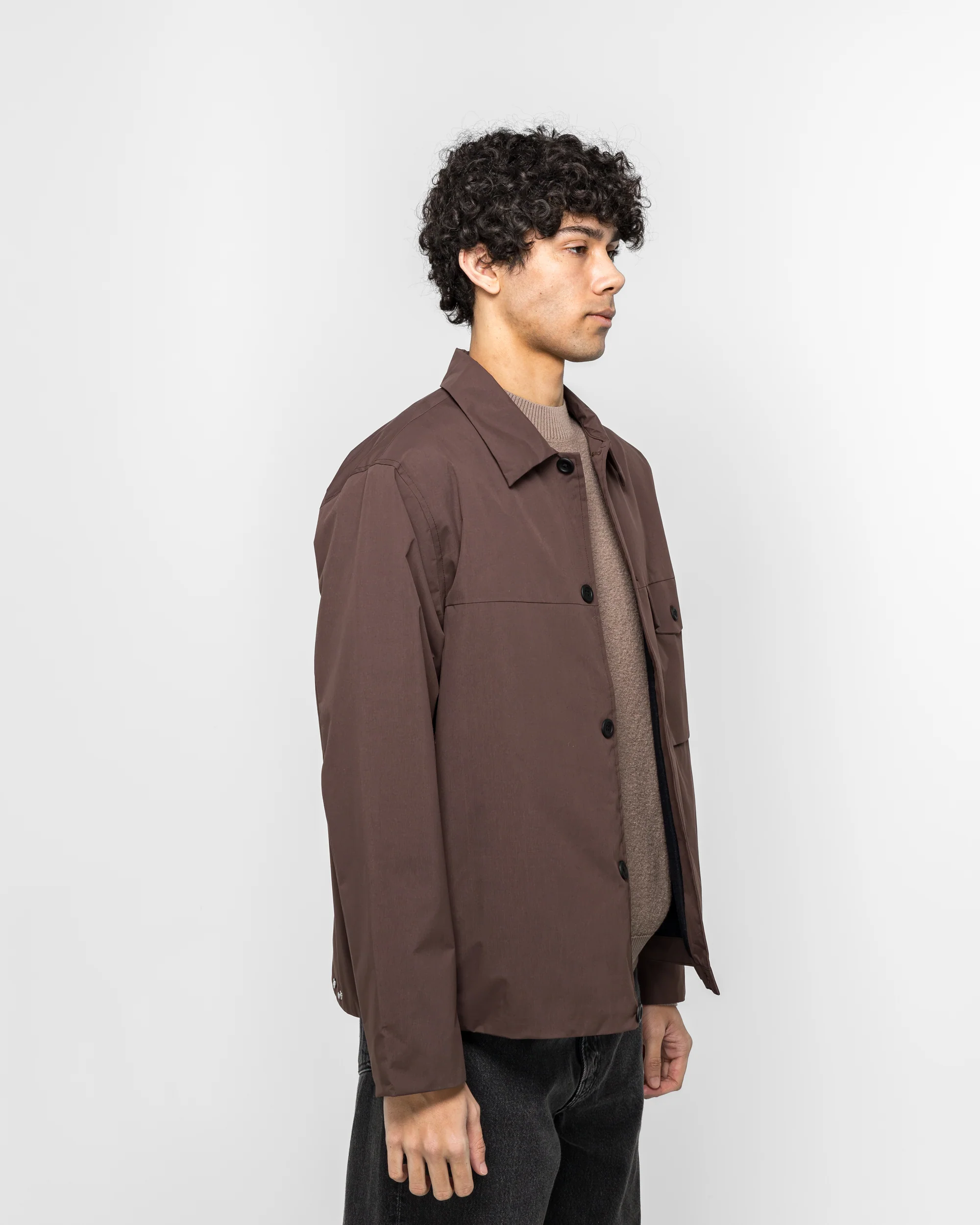 Marcus Windstopper Overshirt - Seal Brown - Image 3