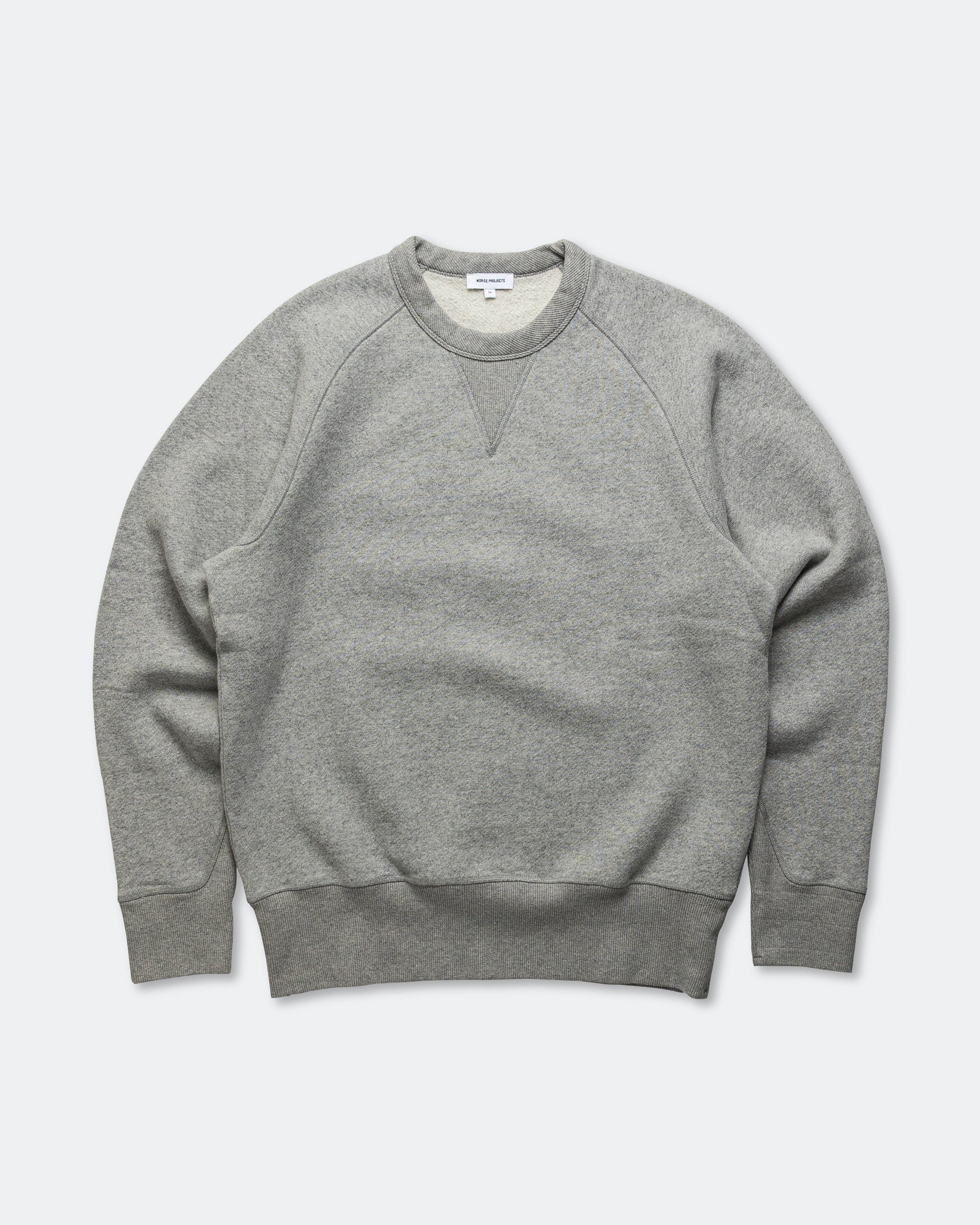 Marten Relaxed Cotton Wool Sweatshirt - Grey Melange