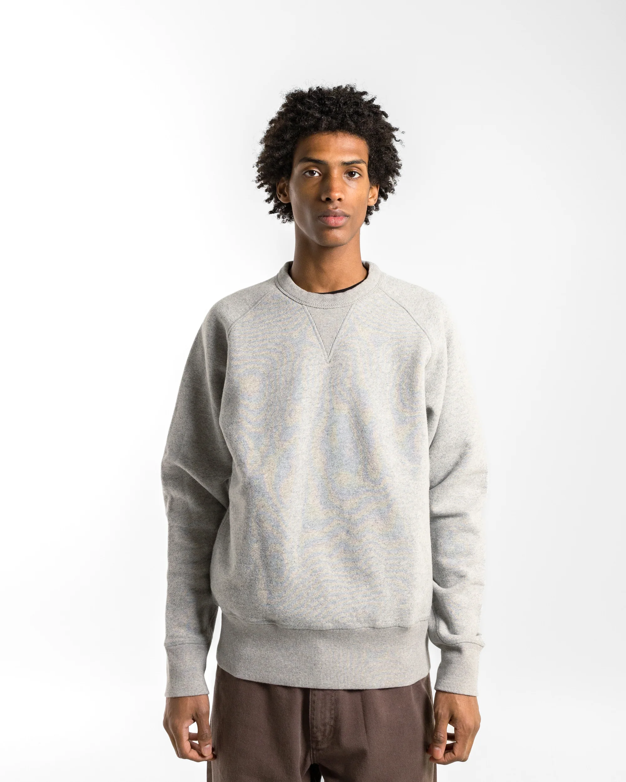 Marten Relaxed Cotton Wool Sweatshirt - Grey Melange - Image 2