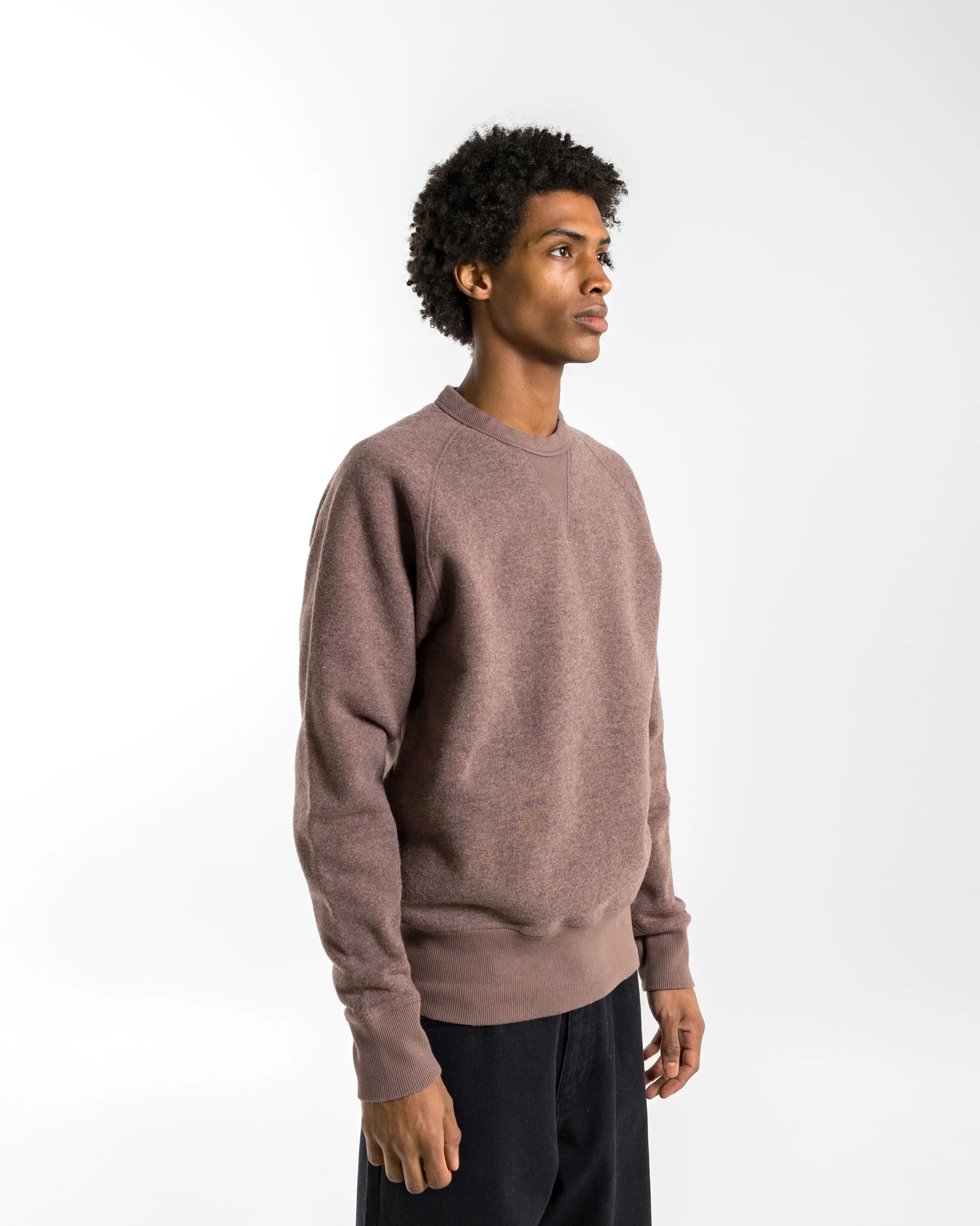 Marten Relaxed Cotton Wool Sweatshirt - Walnut - Image 3