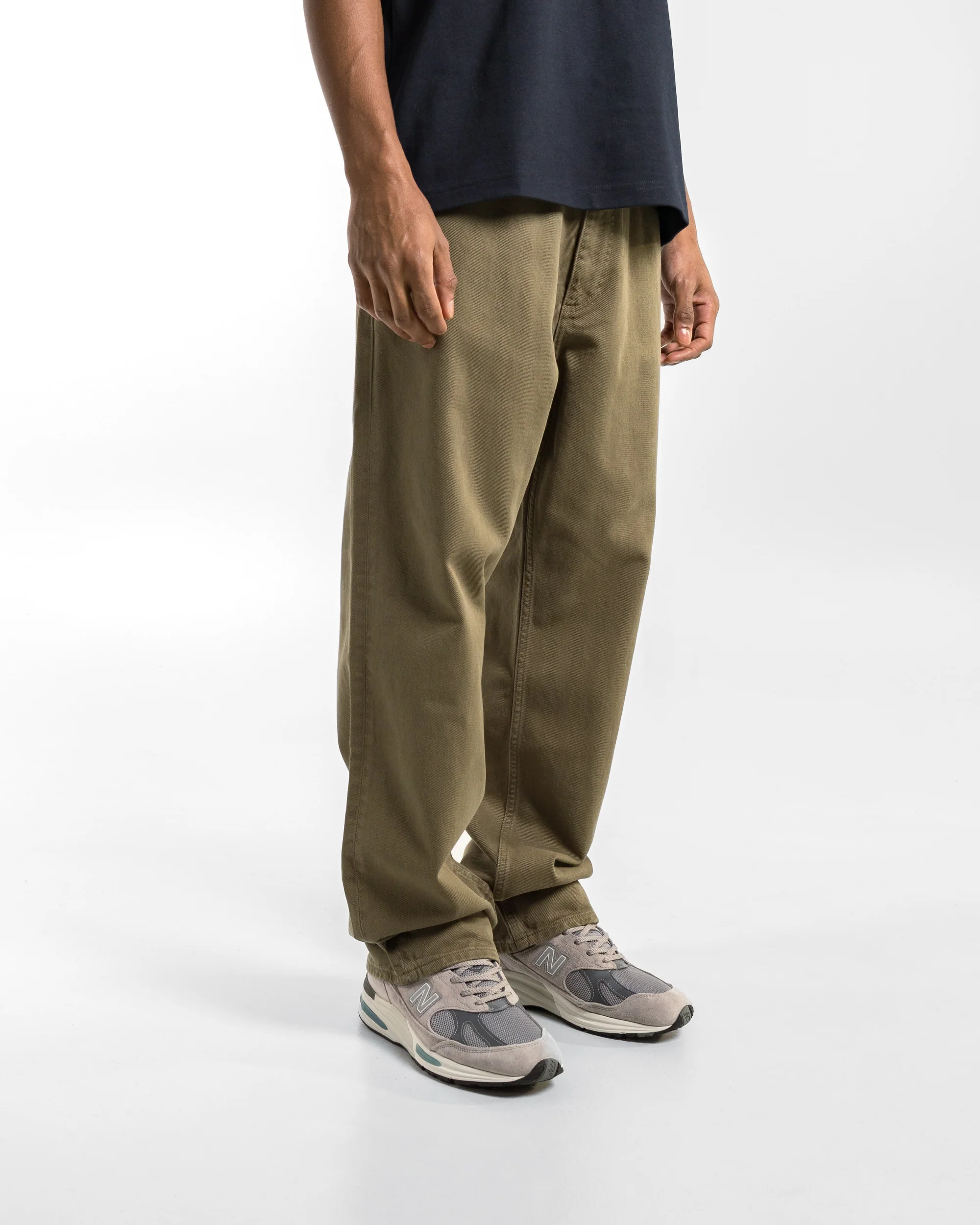 Mogens Relaxed 5 Pocket Heavy Twill - Olive Night - Image 3