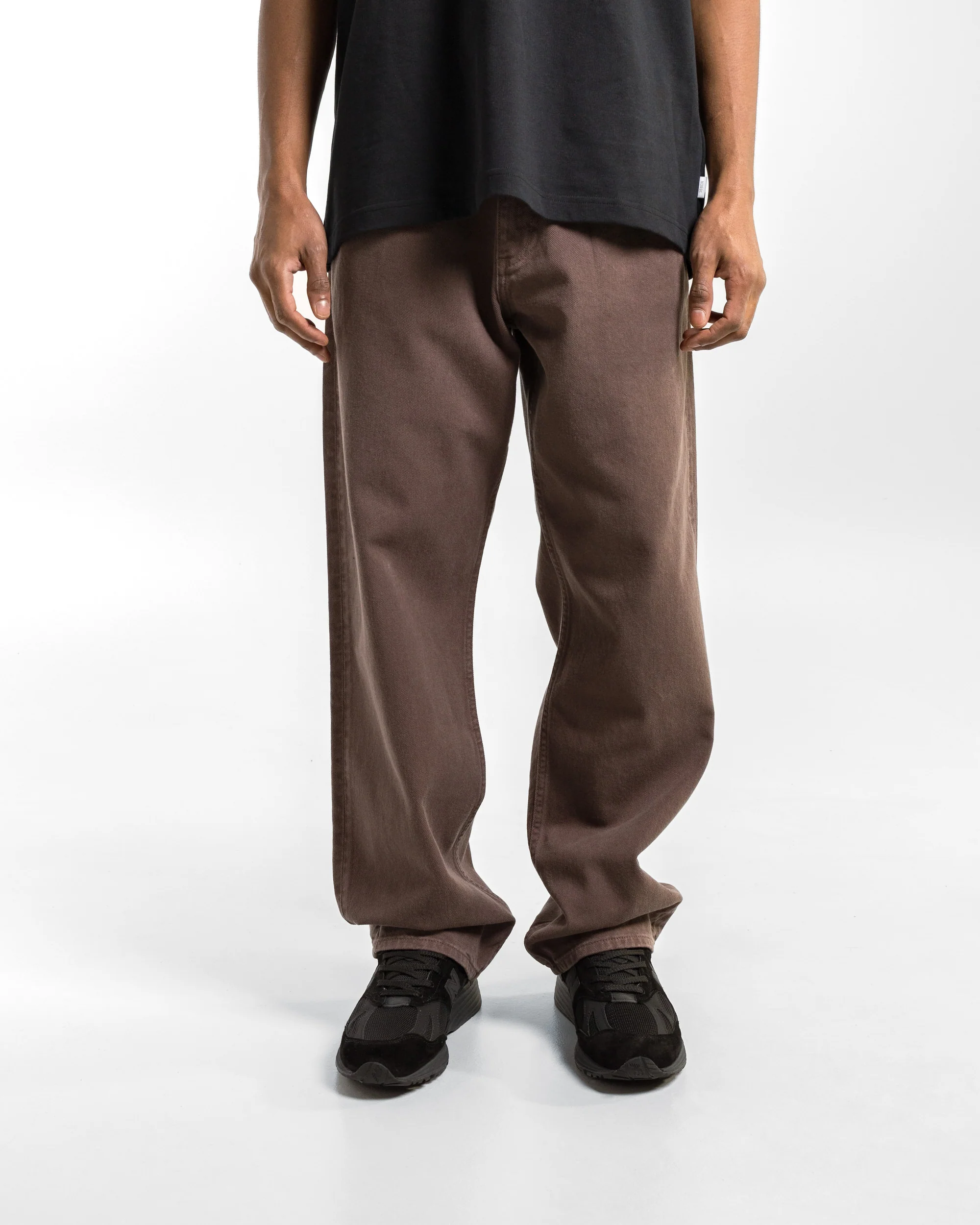 Mogens Relaxed 5 Pocket Heavy Twill - Seal Brown - Image 2