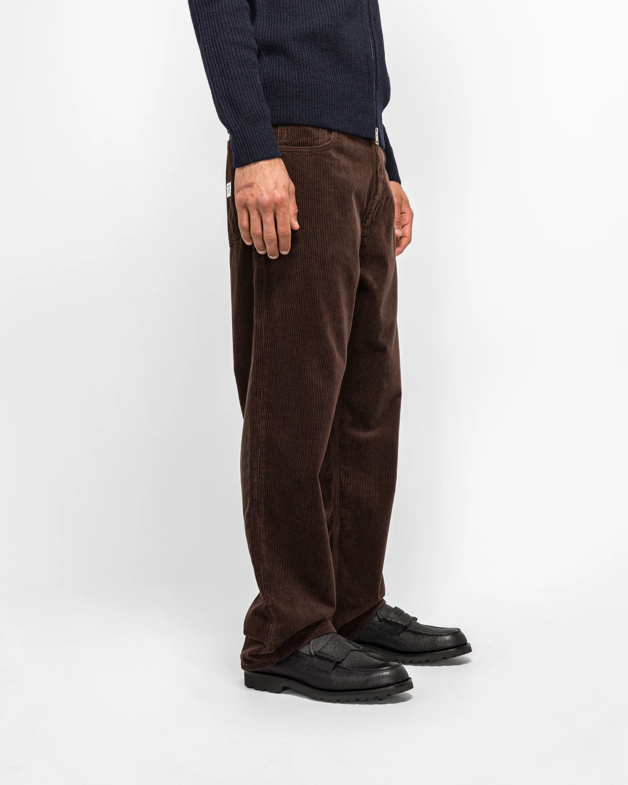 Mogens Relaxed 5 Pocket Wide Wale Corduroy - Espresso - Image 3