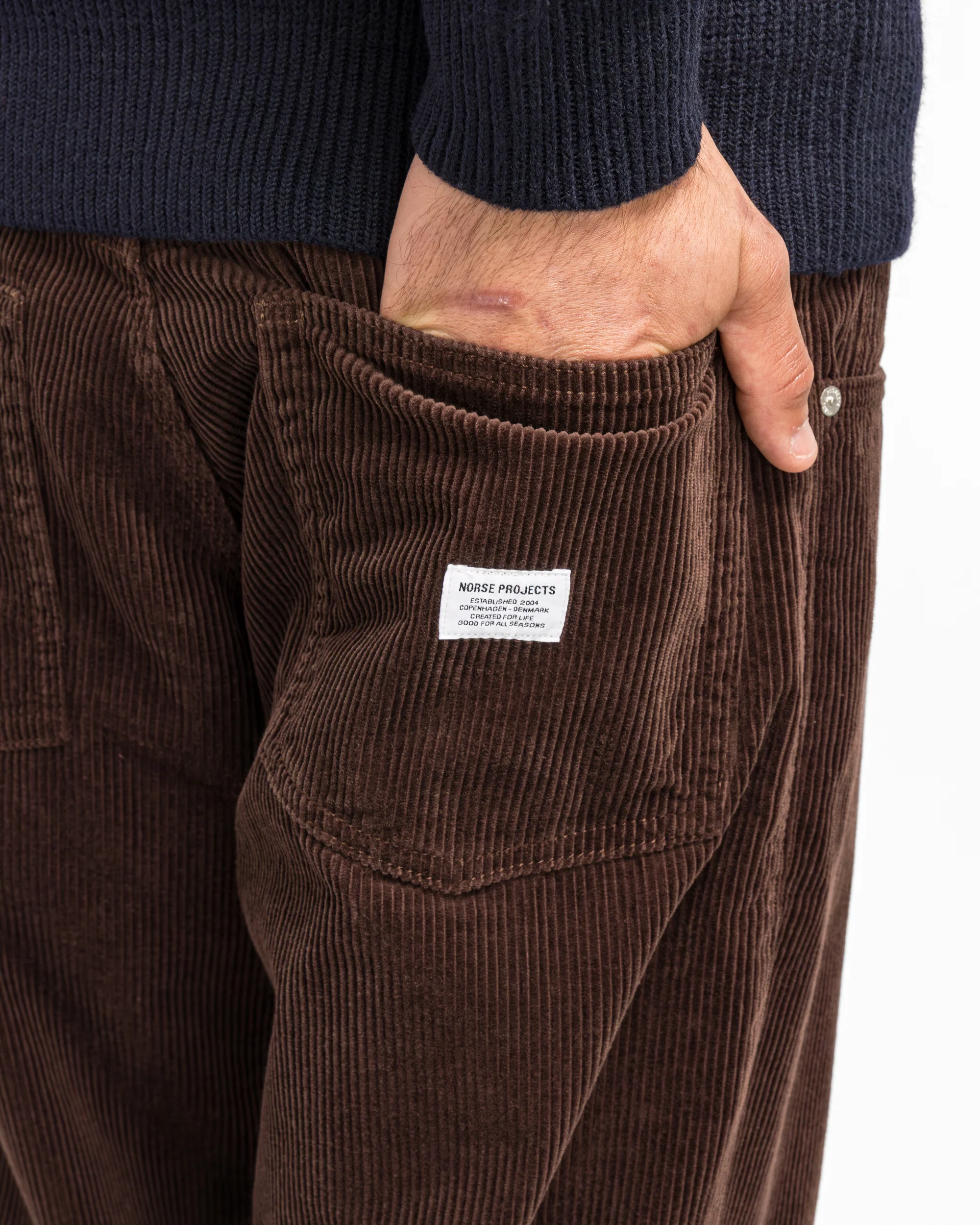 Mogens Relaxed 5 Pocket Wide Wale Corduroy - Espresso - Image 5