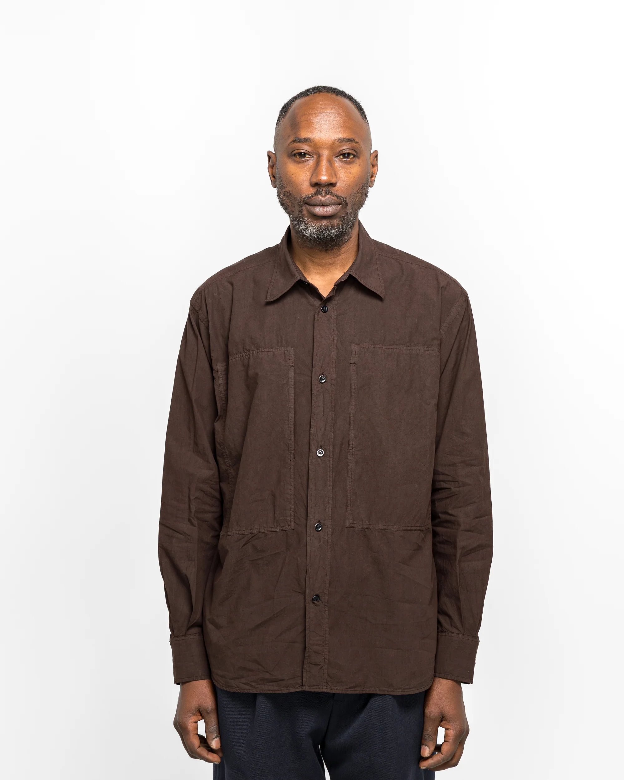 Ole Fatigue Cotton Tencel Shirt - Espresso - Image 2
