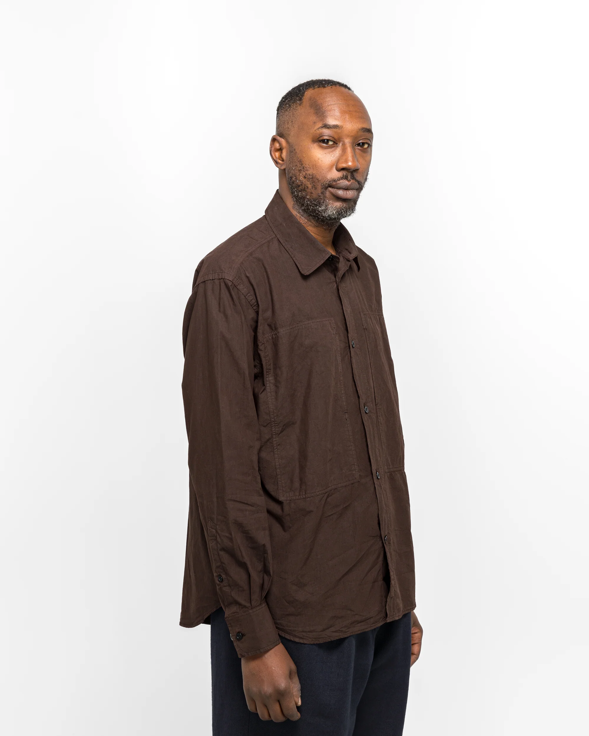 Ole Fatigue Cotton Tencel Shirt - Espresso - Image 3