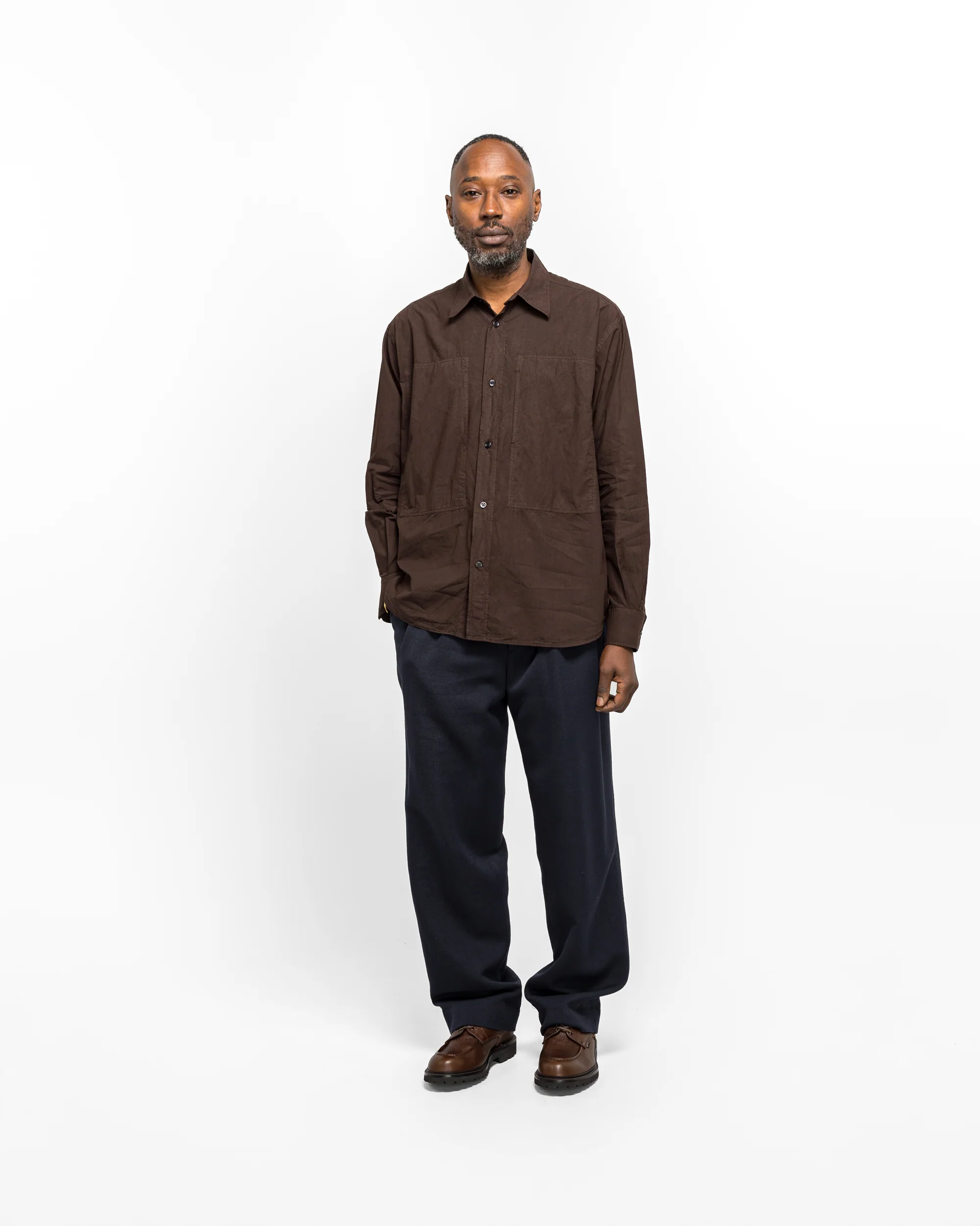 Ole Fatigue Cotton Tencel Shirt - Espresso - Image 5