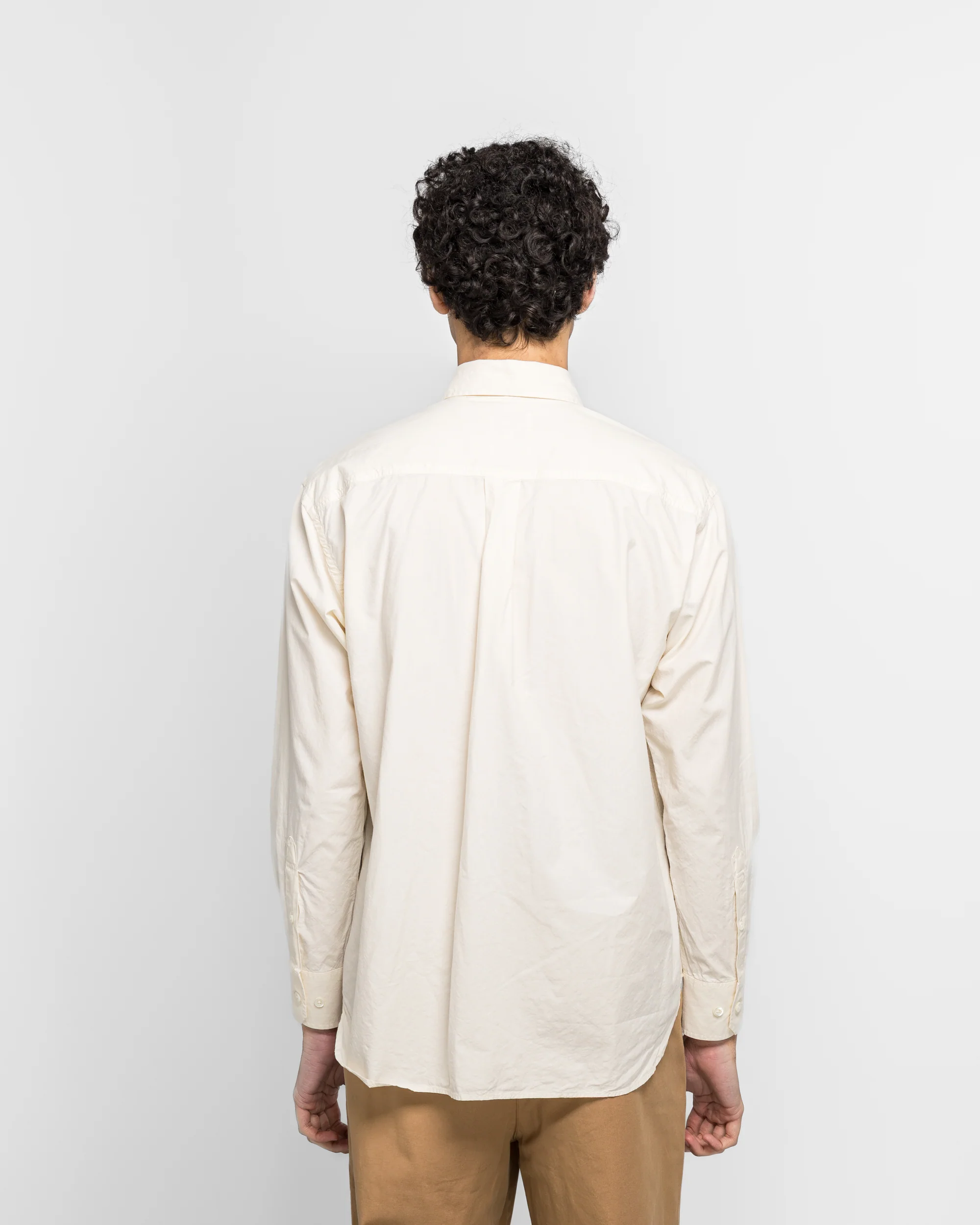 Ole Fatigue Cotton Tencel Shirt - Oatmeal - Image 4