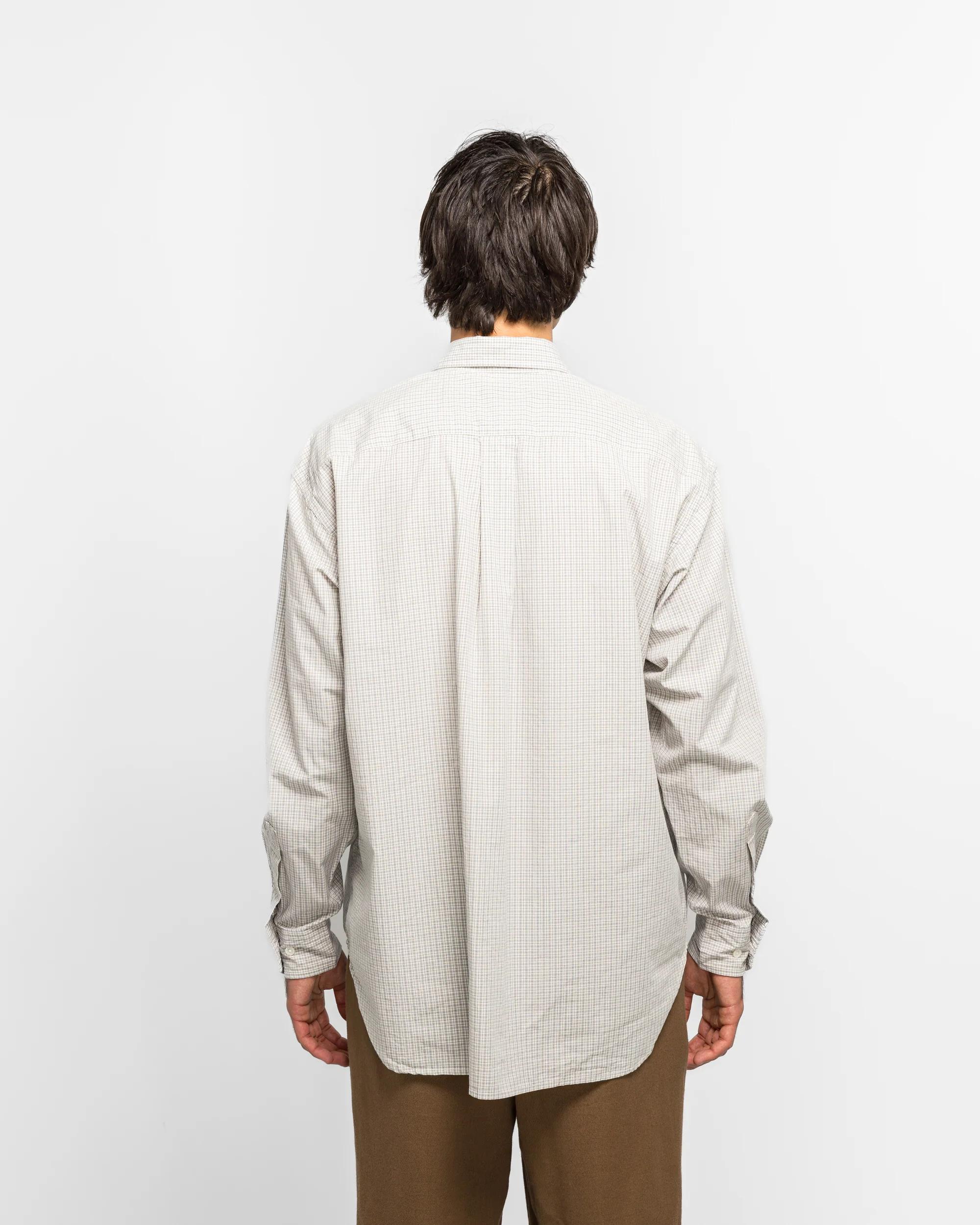 Ole Oversize Poplin Check Shirt - Oatmeal - Image 4