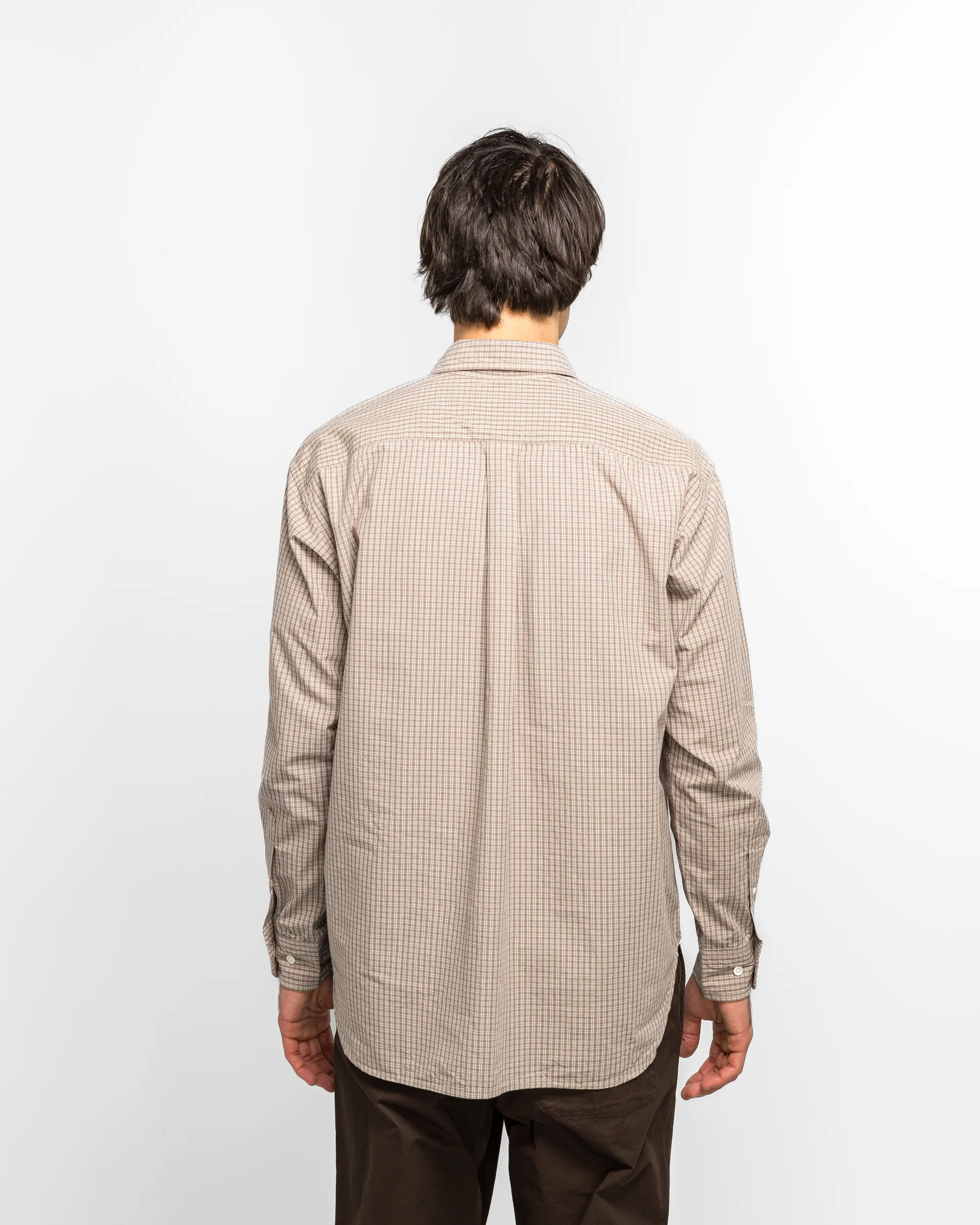 Ole Oversize Poplin Check Shirt - Walnut - Image 4