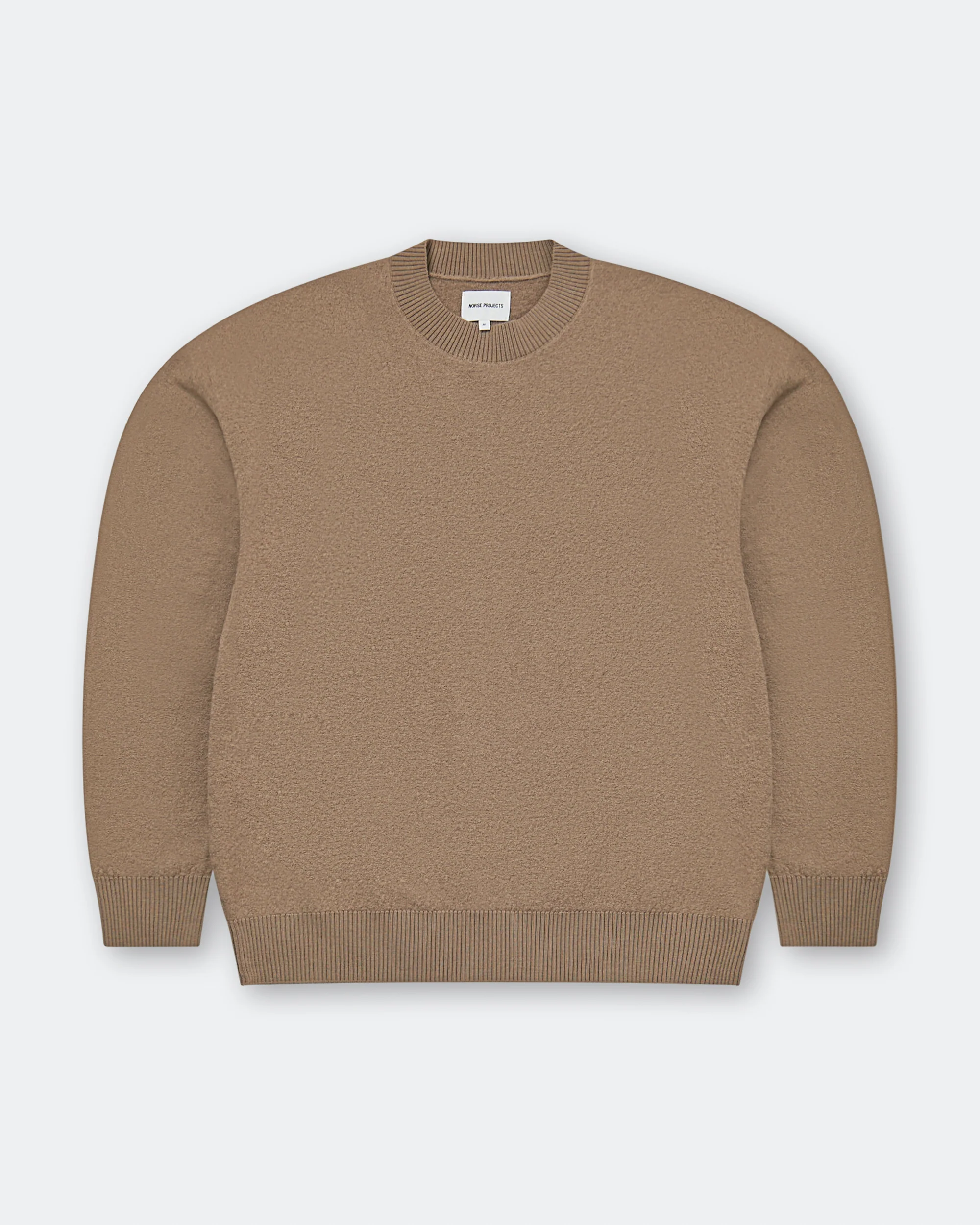 Rom Boiled Wool Crewneck - Walnut