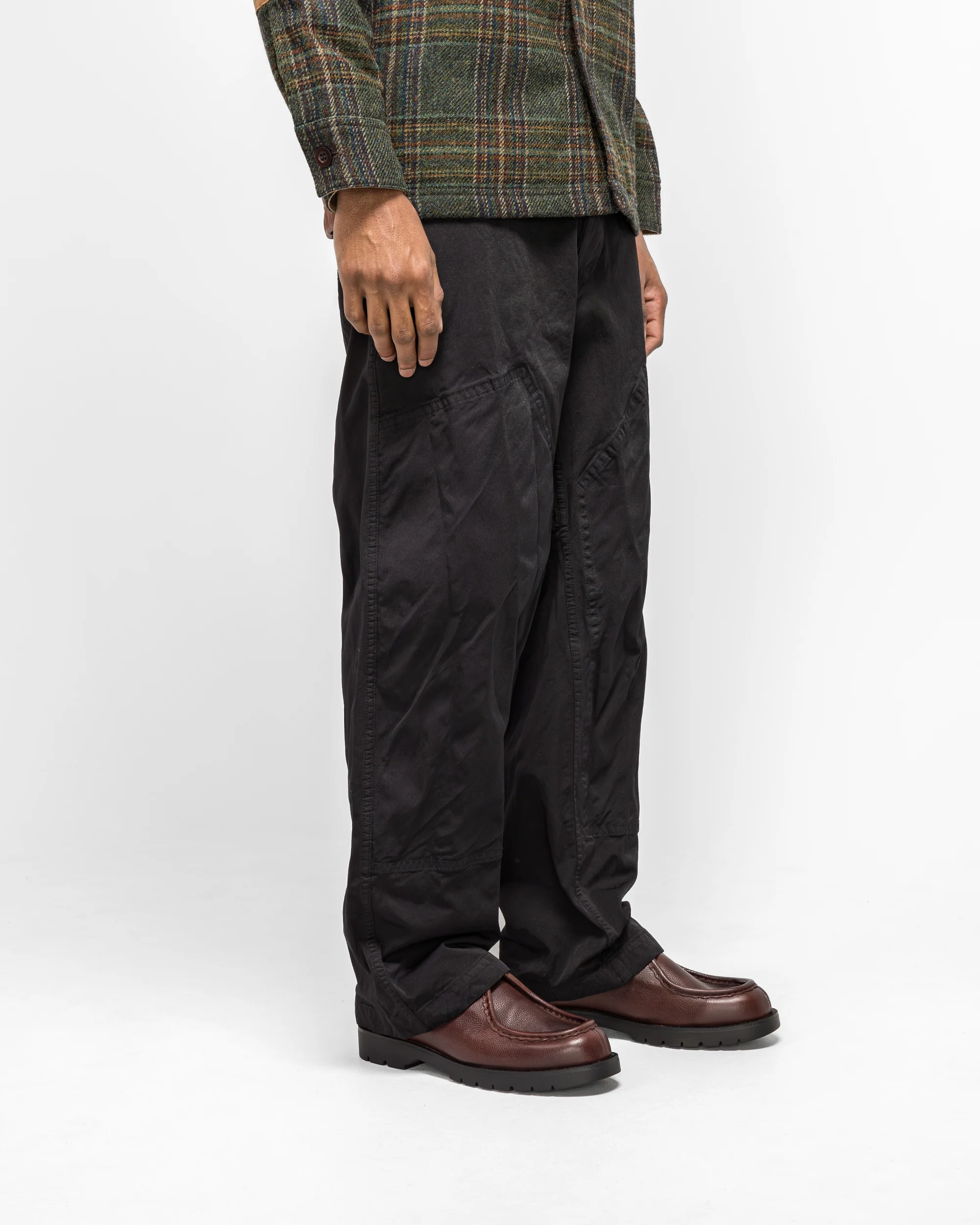 Nylon Twill Garment Dyed Pant - Black - Image 3