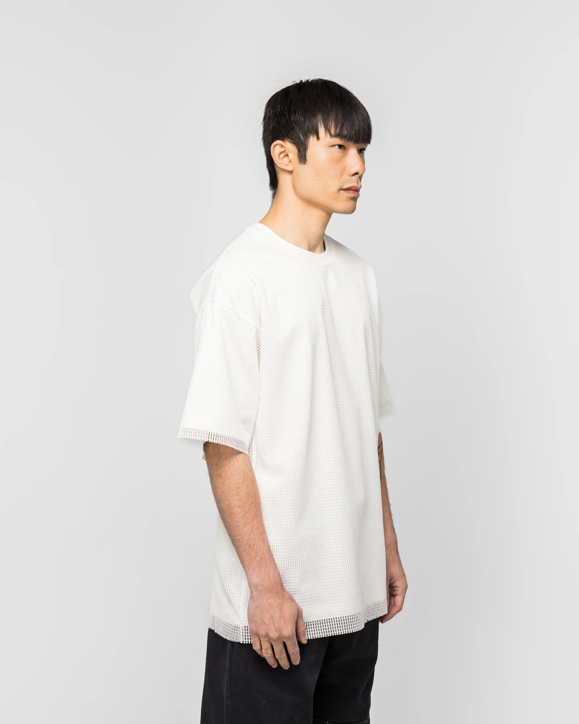 Mesh Layer T-Shirt - White - Image 3