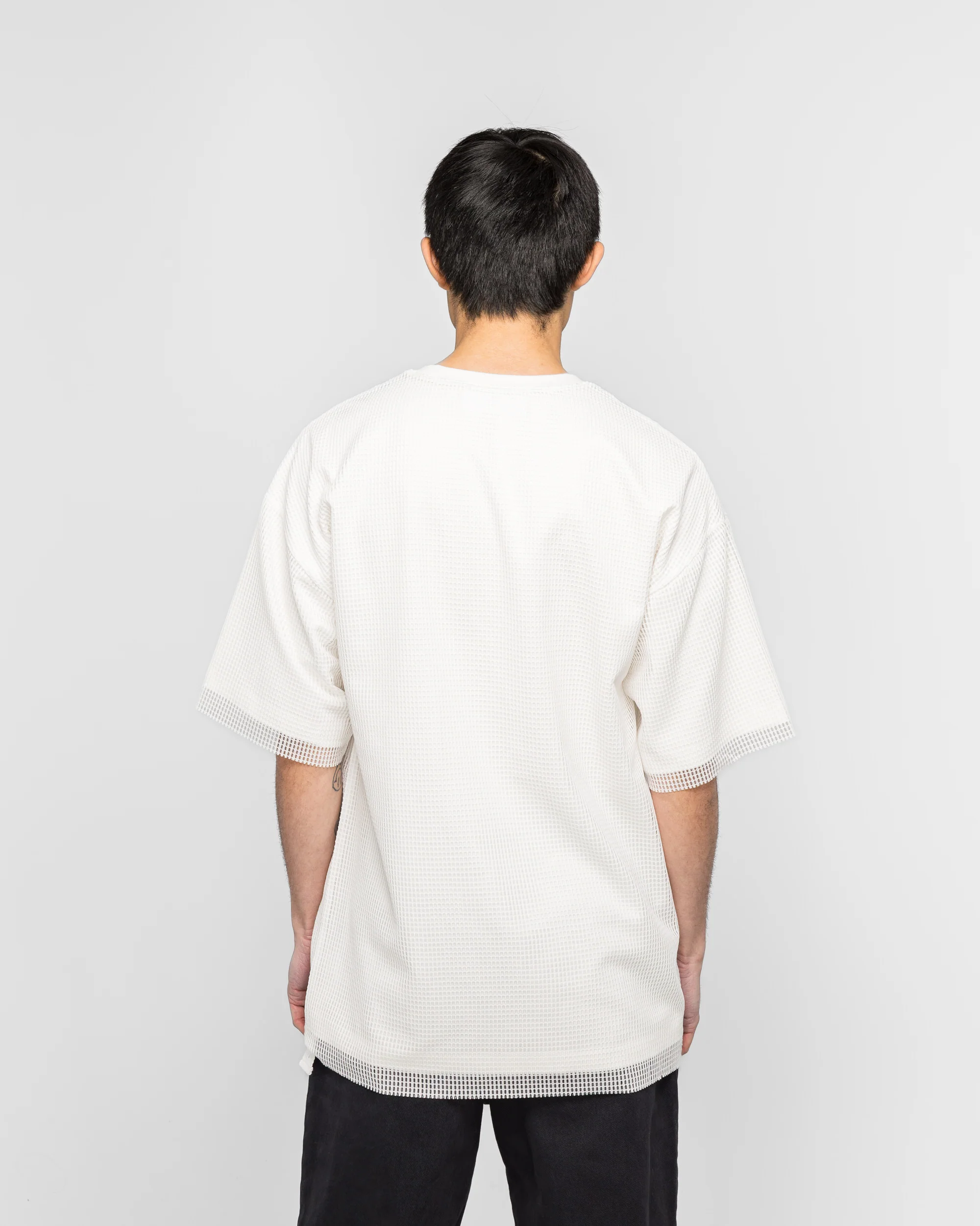 Mesh Layer T-Shirt - White - Image 4