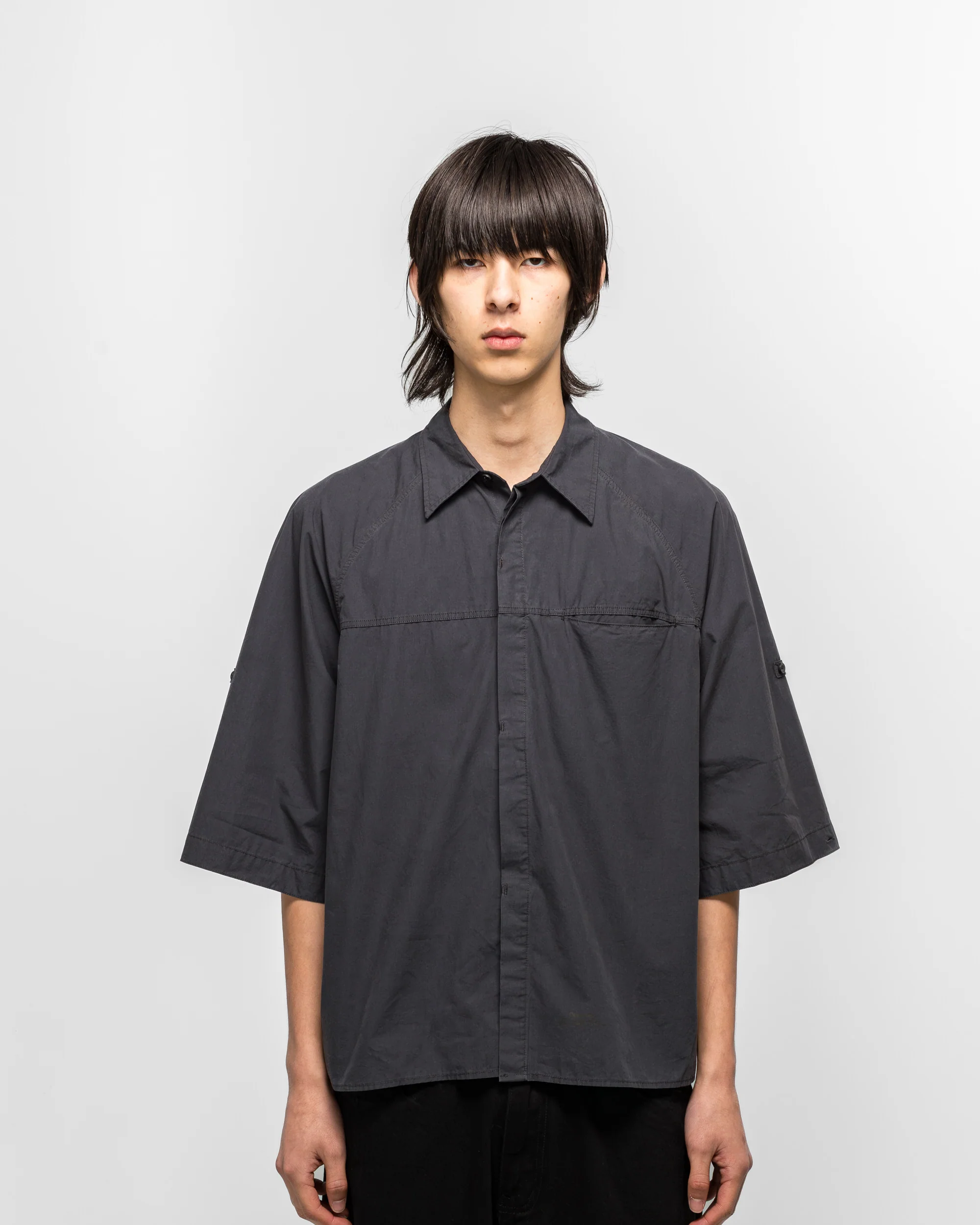 Cambia Panel Shirt - Charcoal Blue - Image 2