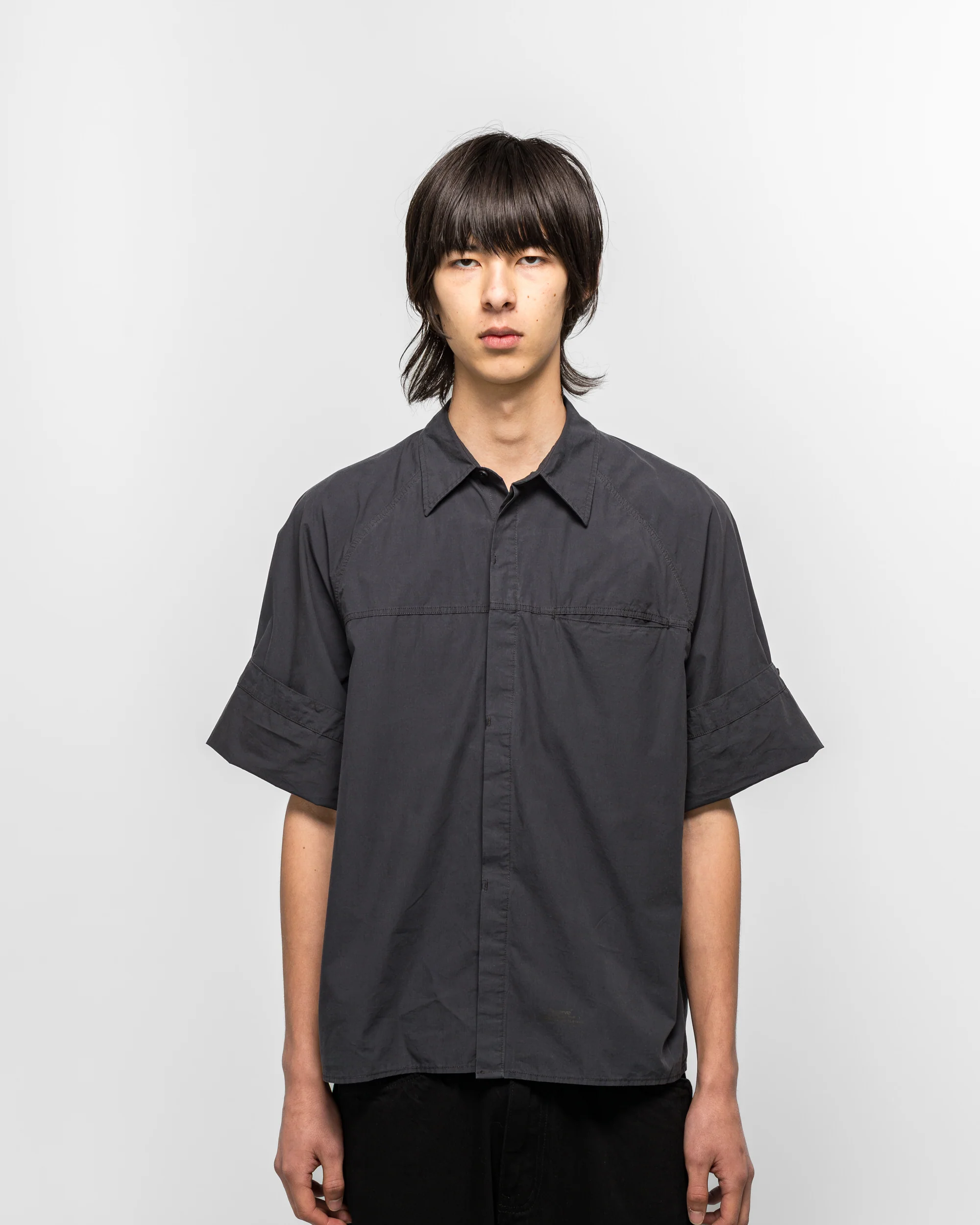 Cambia Panel Shirt - Charcoal Blue - Image 3