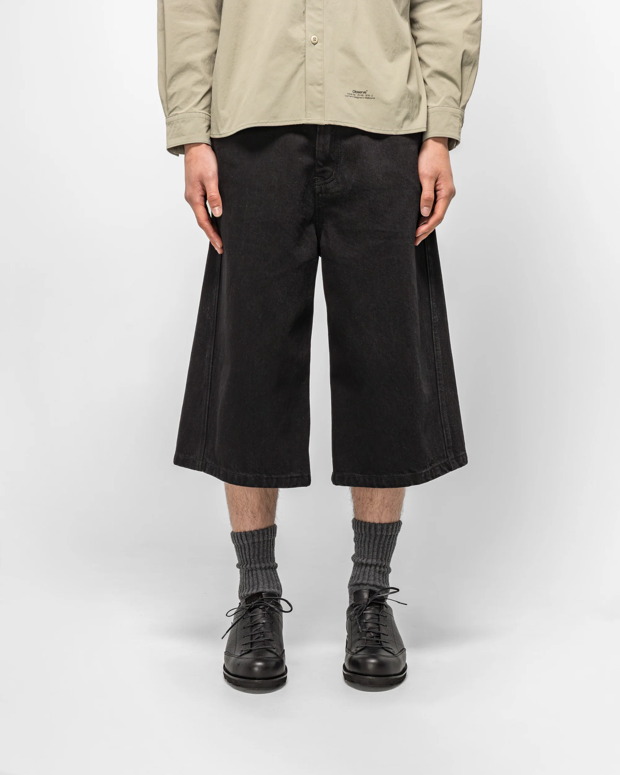 Twisted Denim Short - Black - Image 2