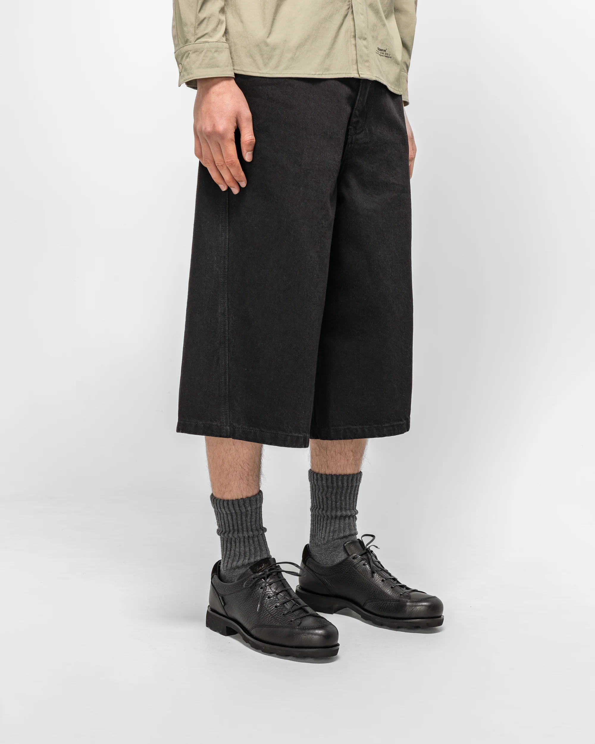 Twisted Denim Short - Black - Image 3