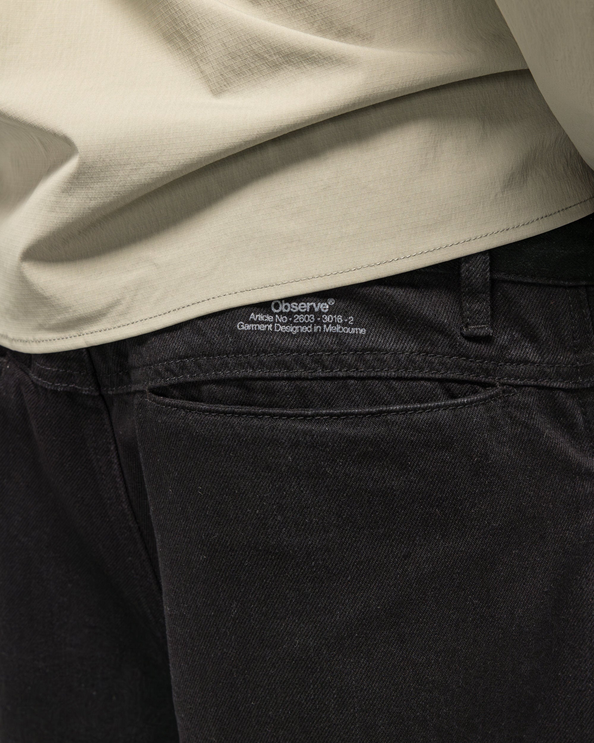 Twisted Denim Short - Black - Image 5