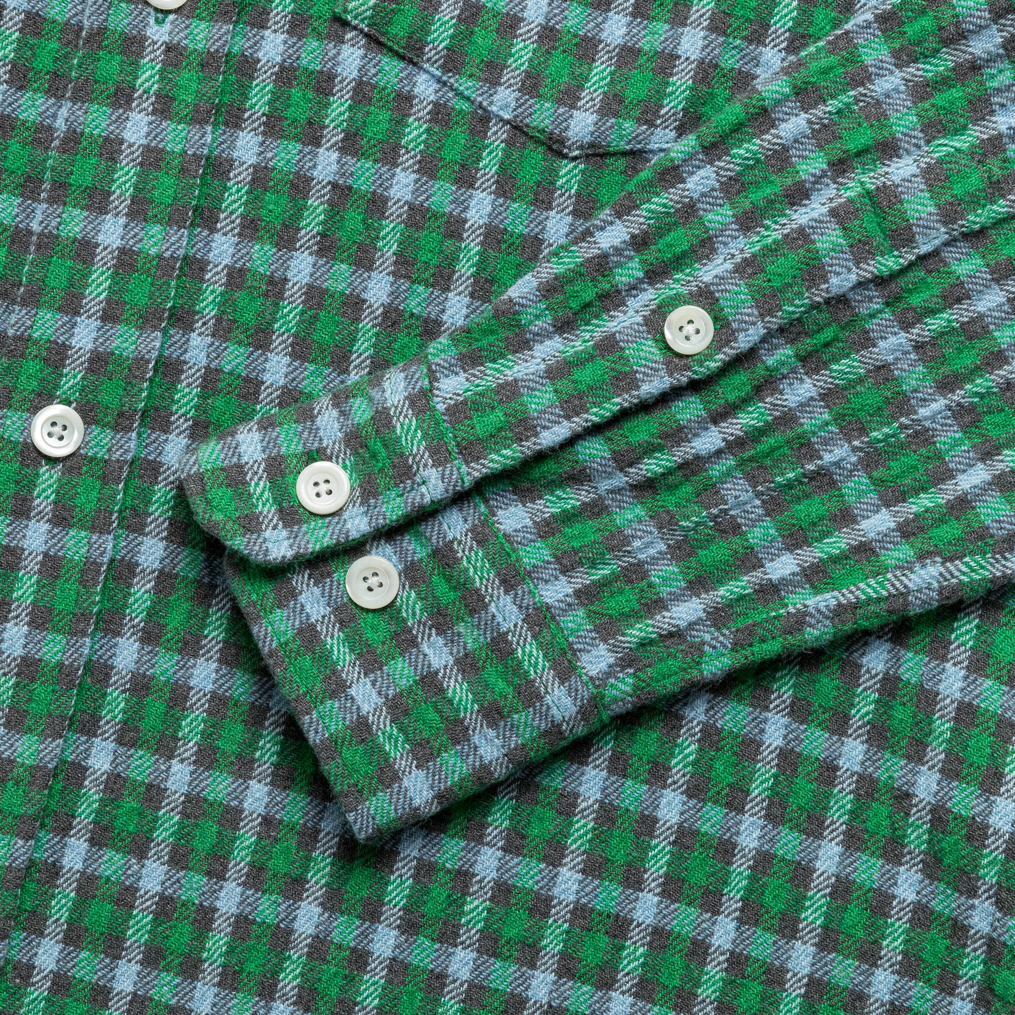 Ole Oversized Check Shirt x UP THERE - Olive Night - Image 5