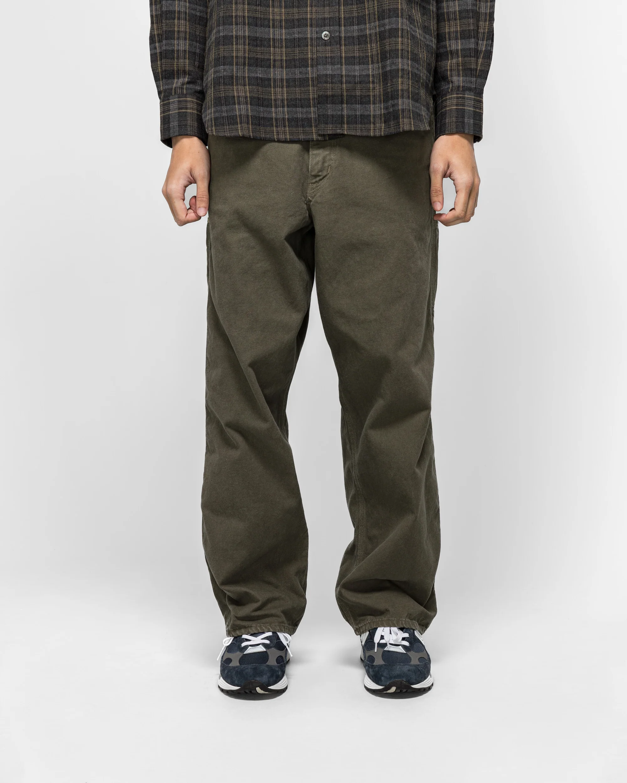 Dad's Fit Oxford Painter Pants - Army Green - Image 2