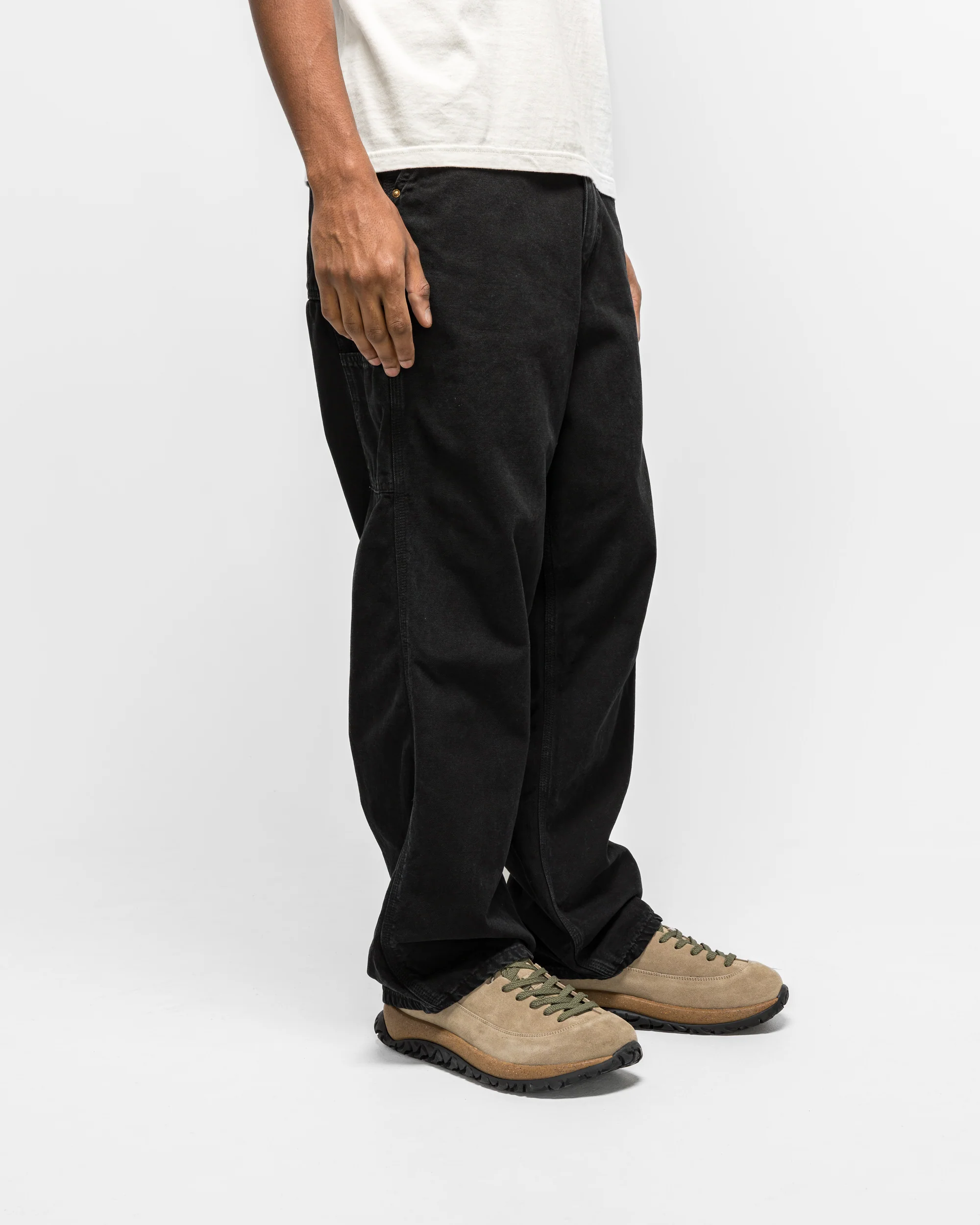 Dad's Fit Oxford Painter Pants - Black - Image 3